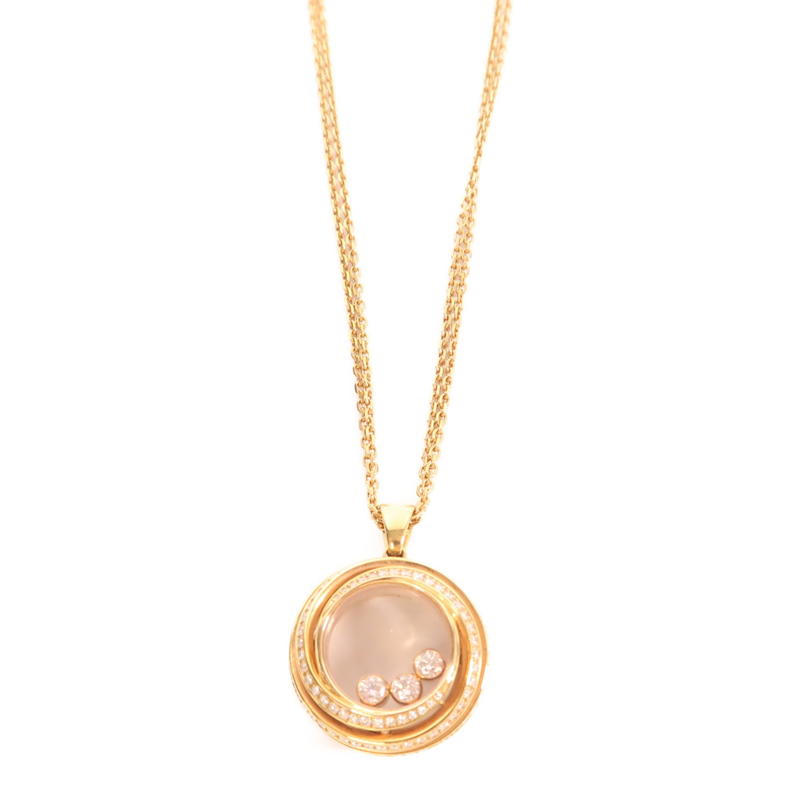 Chopard 【激減優惠】18K玫瑰金Happy Diamond Necklace鑽石項鍊