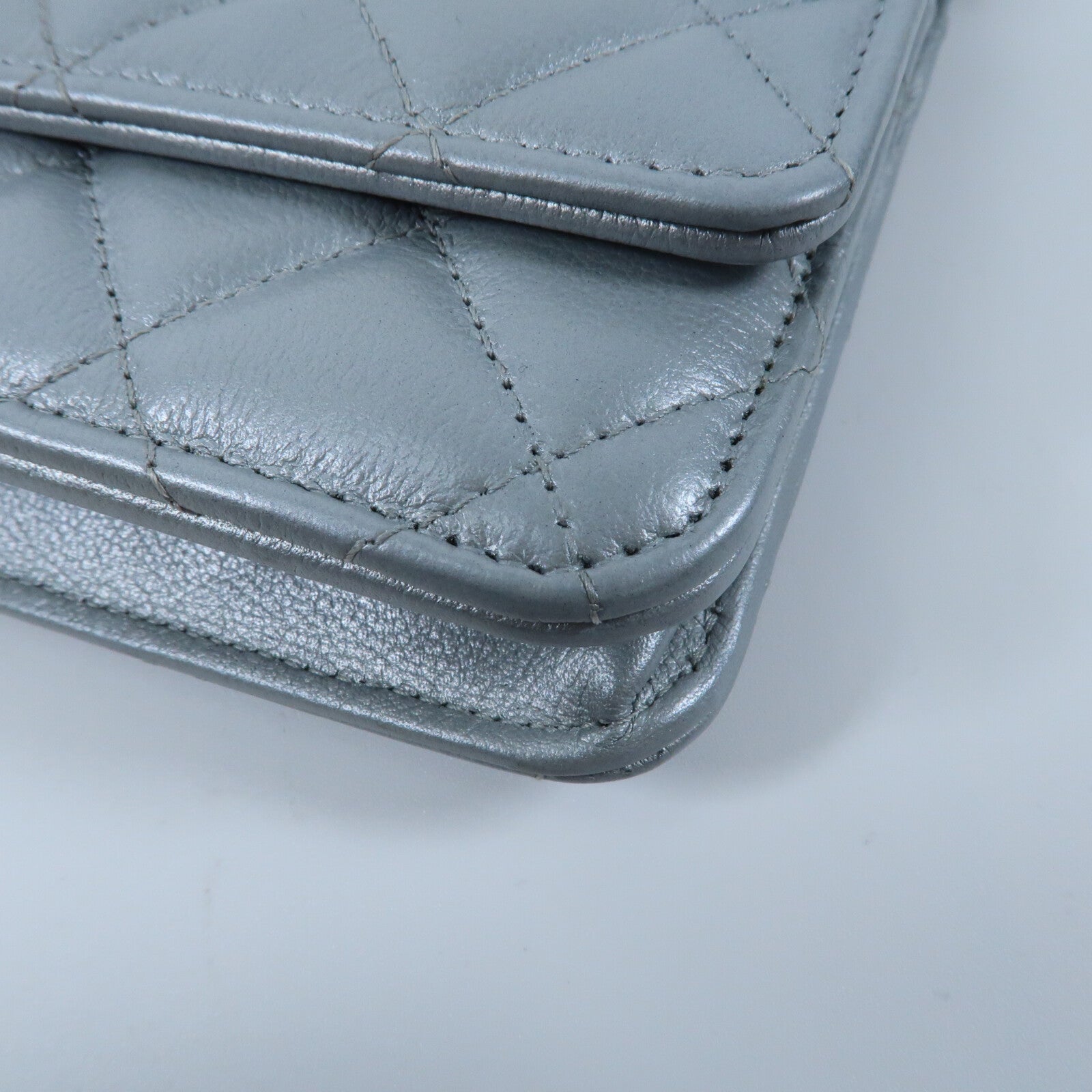 CHANEL 牛皮皮革WOC Wallet On Chain銀扣鏈帶肩背袋