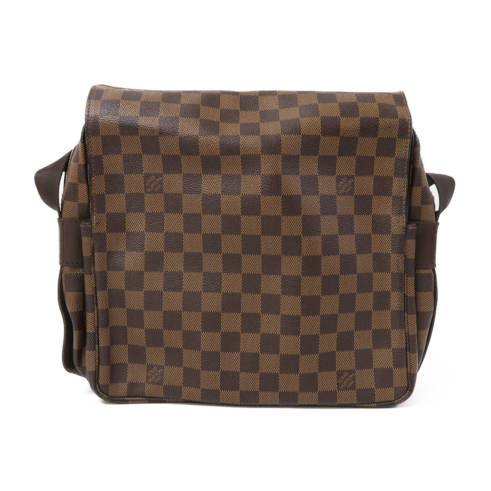 LOUIS VUITTON Damier Naviglio金扣肩背袋啡色