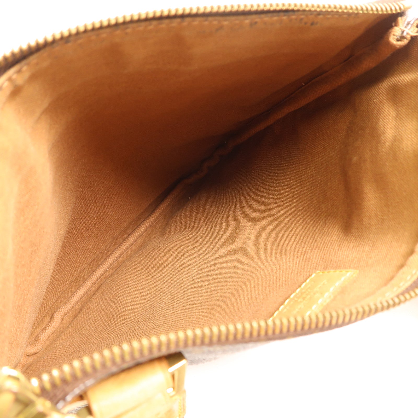 LOUIS VUITTON Monogram Pochette Bosphore金扣肩背袋棕色