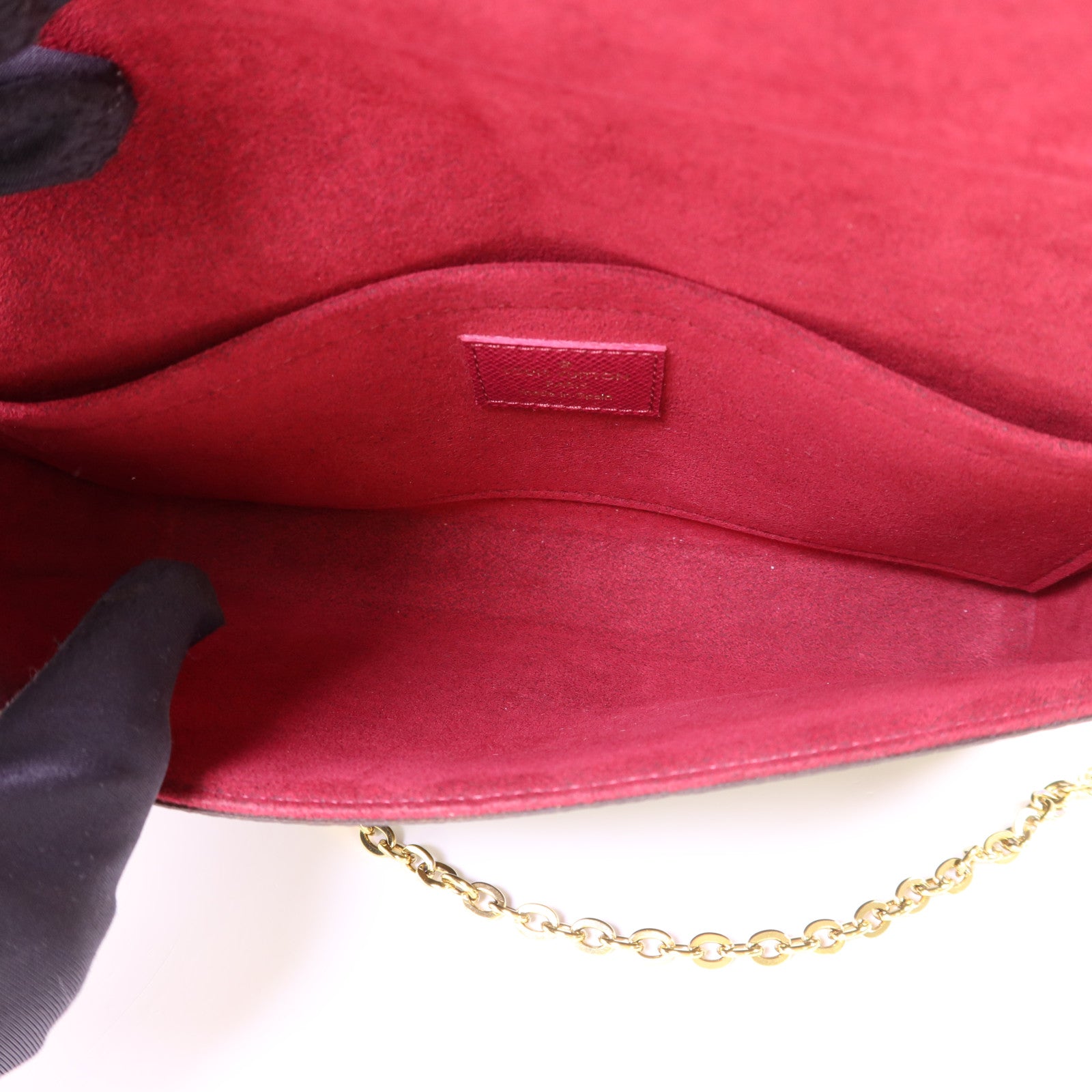 LOUIS VUITTON Monogram Felicie Pochette金扣鏈帶肩背袋