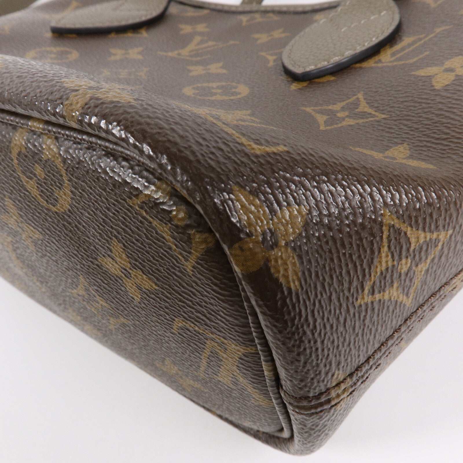 LOUIS VUITTON Monogram/牛皮皮革Neverfull Bandouliere Inside Out BB手挽肩背兩用袋