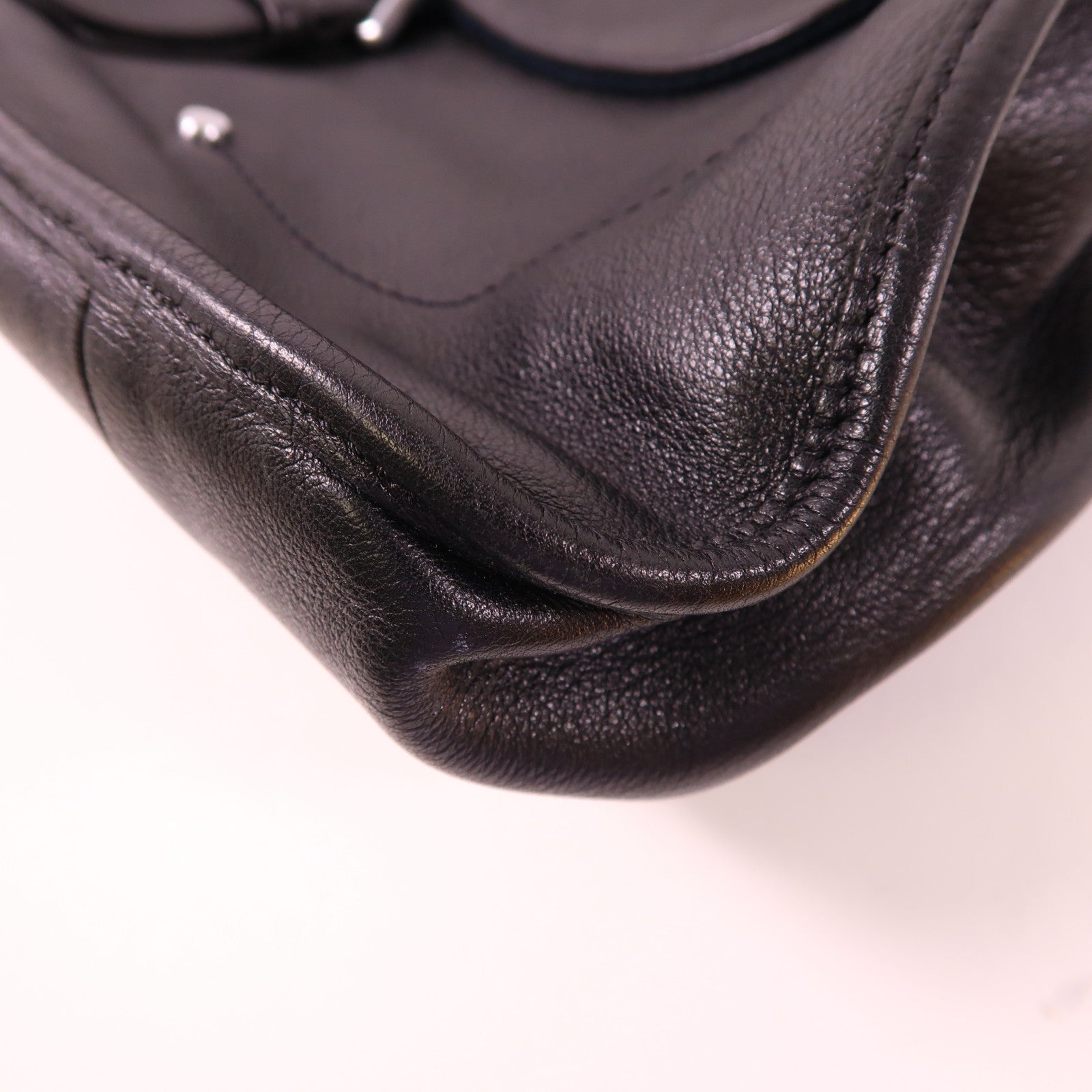 Longchamp 牛皮皮革Shoulder Bag銀扣肩背袋