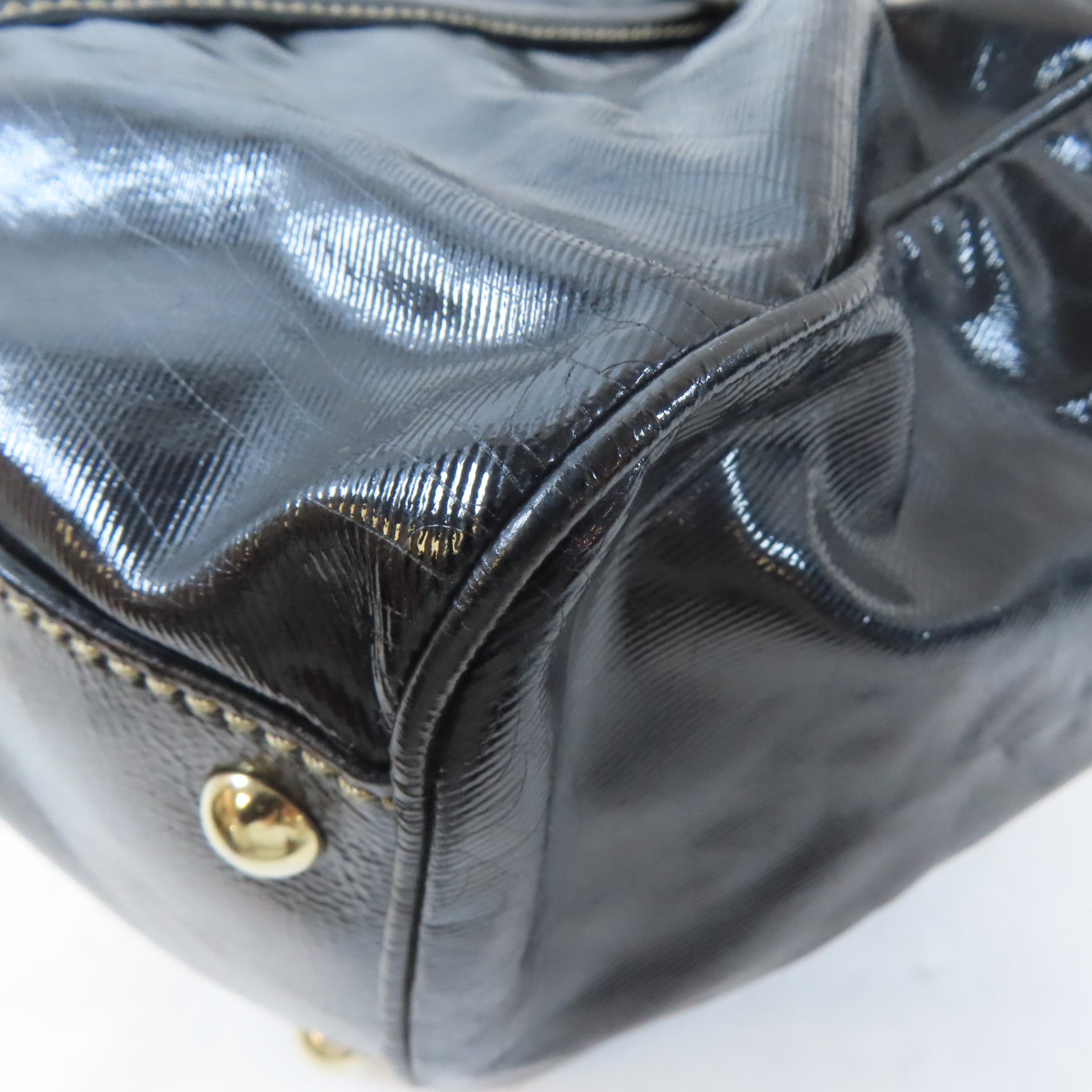 GUCCI PVC Shoulder Bag金扣肩背袋黑色