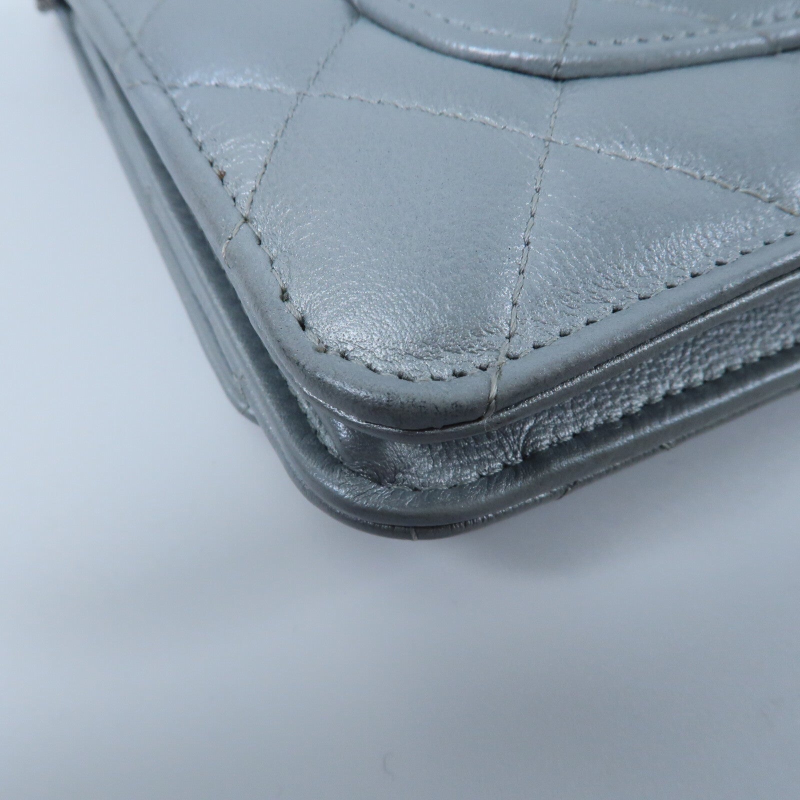 CHANEL 牛皮皮革WOC Wallet On Chain銀扣鏈帶肩背袋