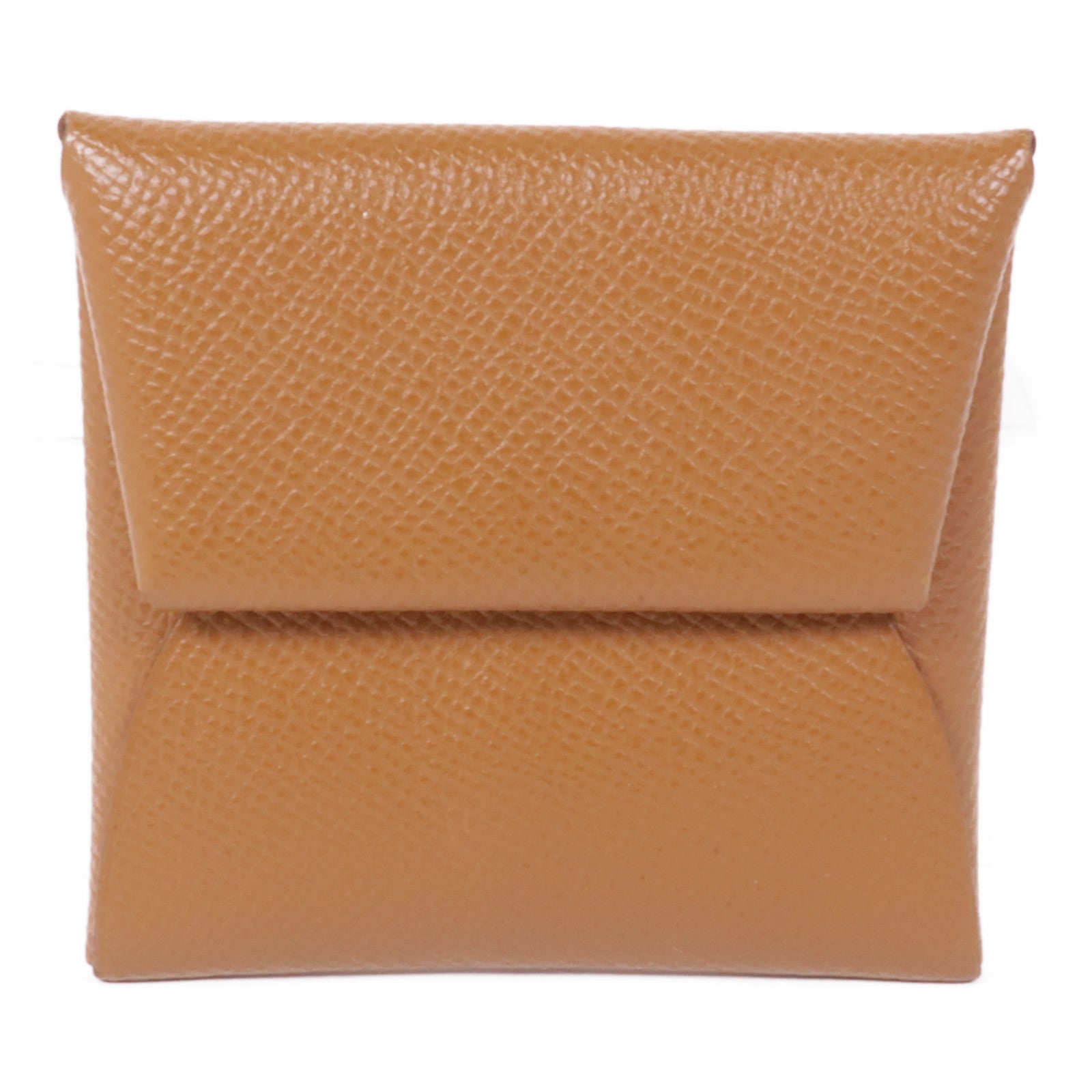 HERMES PHW Bastia Coin Purse Veau Epsom Leather Gold Brown