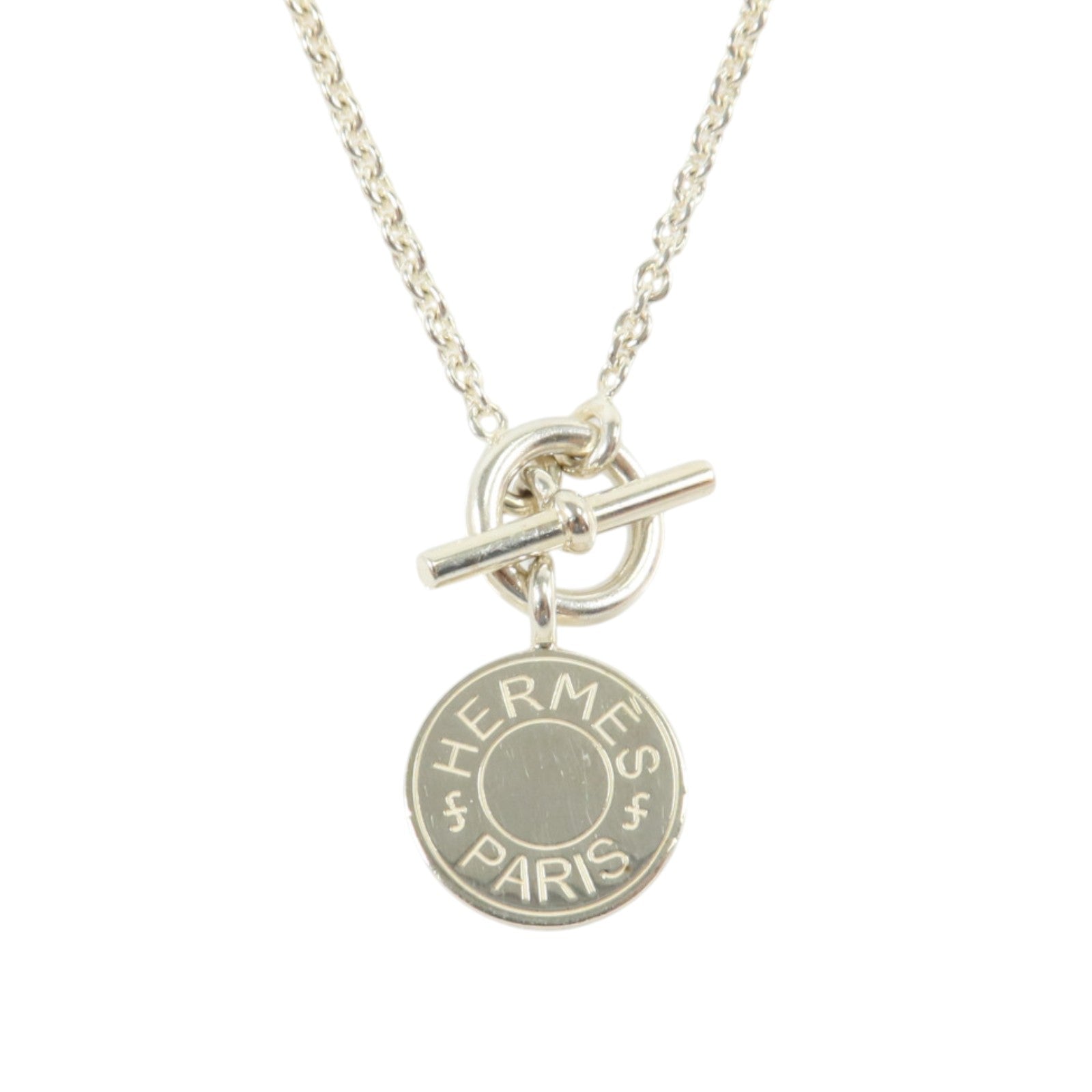 HERMES 952純銀Amulettes Ex-Libris Pendant Necklace項鏈