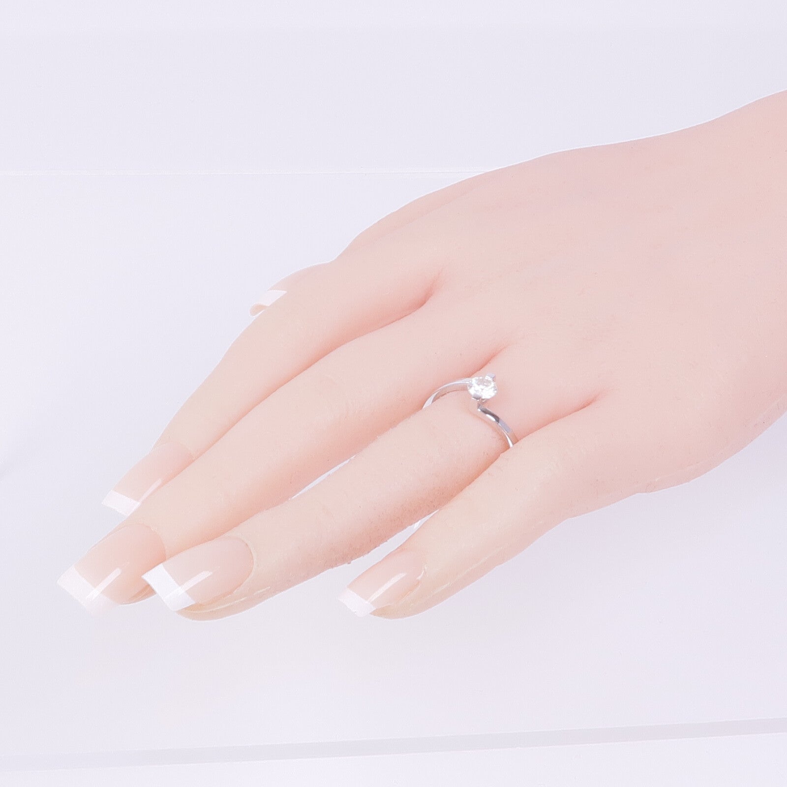 JEWELRY 【激減優惠】18K白金Diamond Ring鑽石戒指US#8