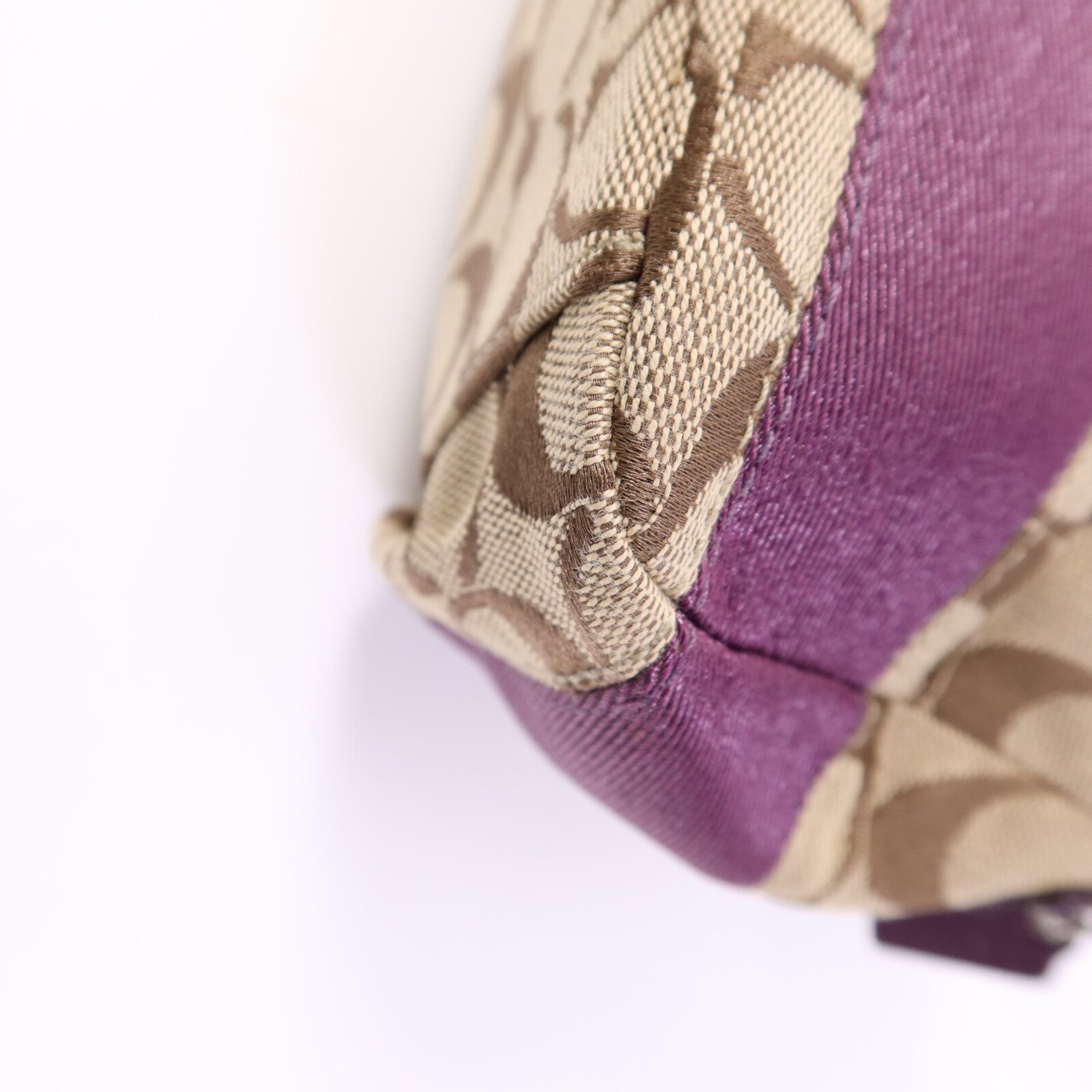 COACH 帆布Hand Bag銀扣手挽袋