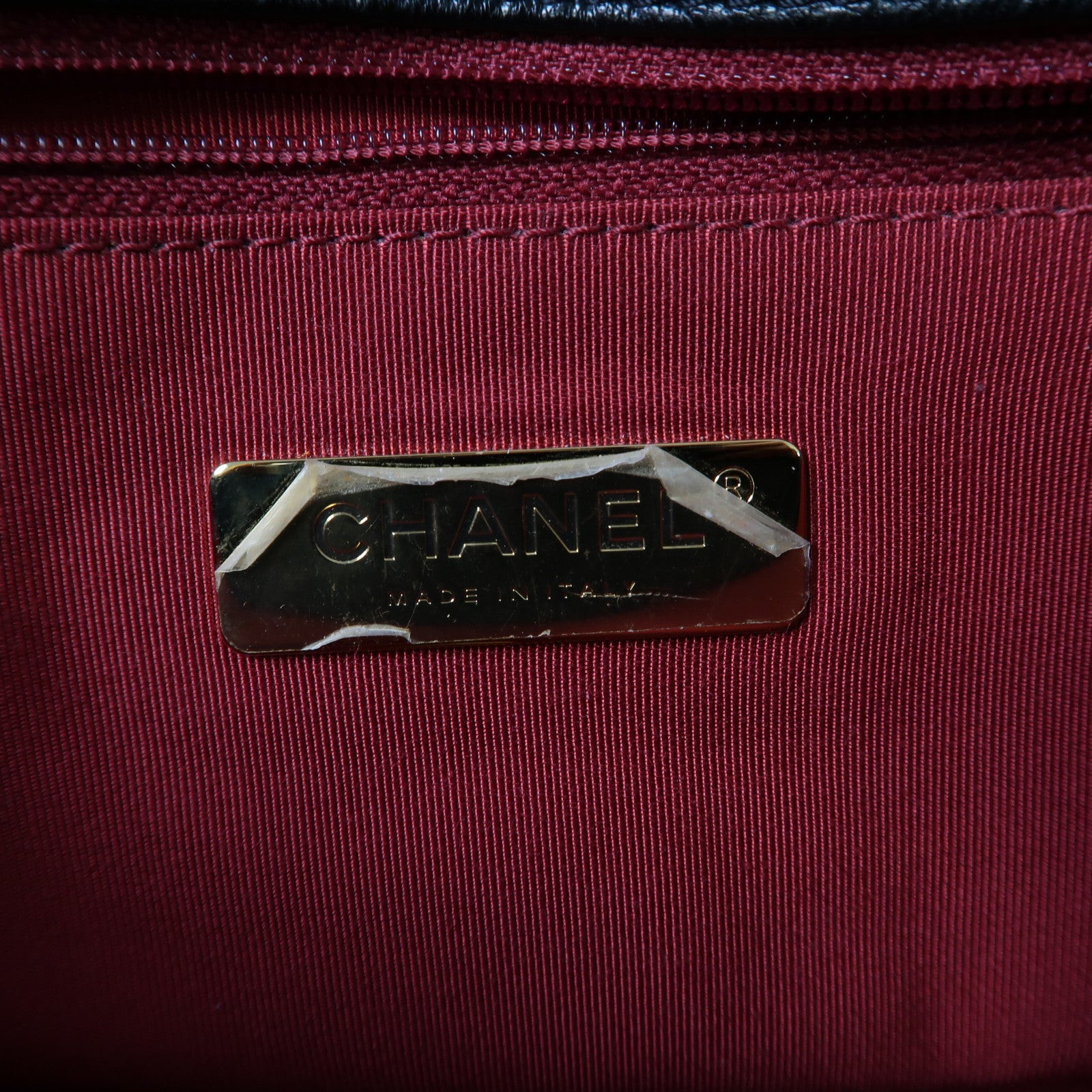 CHANEL 菱格羊皮皮革Chanel 19鏈帶肩背袋黑色