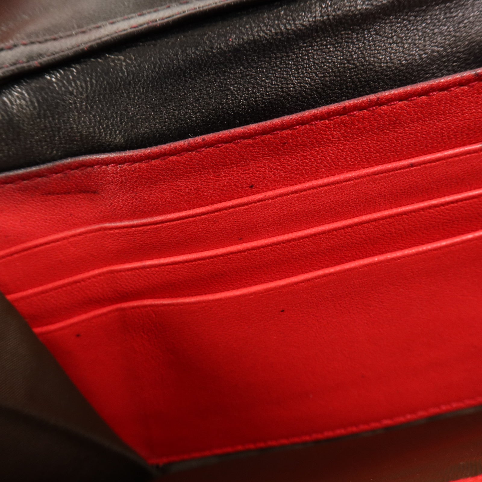 Dior 羊皮皮革Long Wallet銀扣長錢包