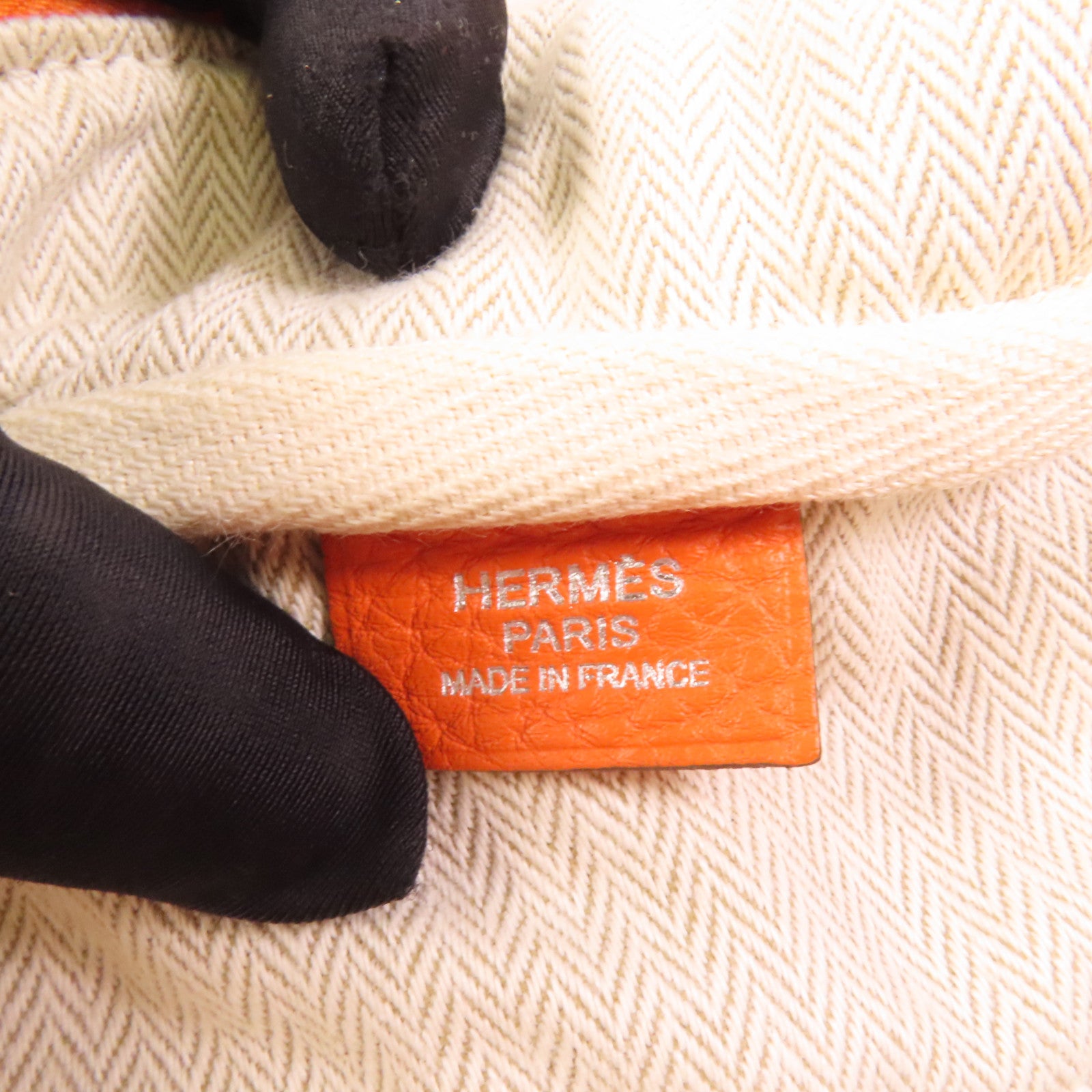 HERMES Evercolor皮革Victoria 35銀扣手挽袋Orange
