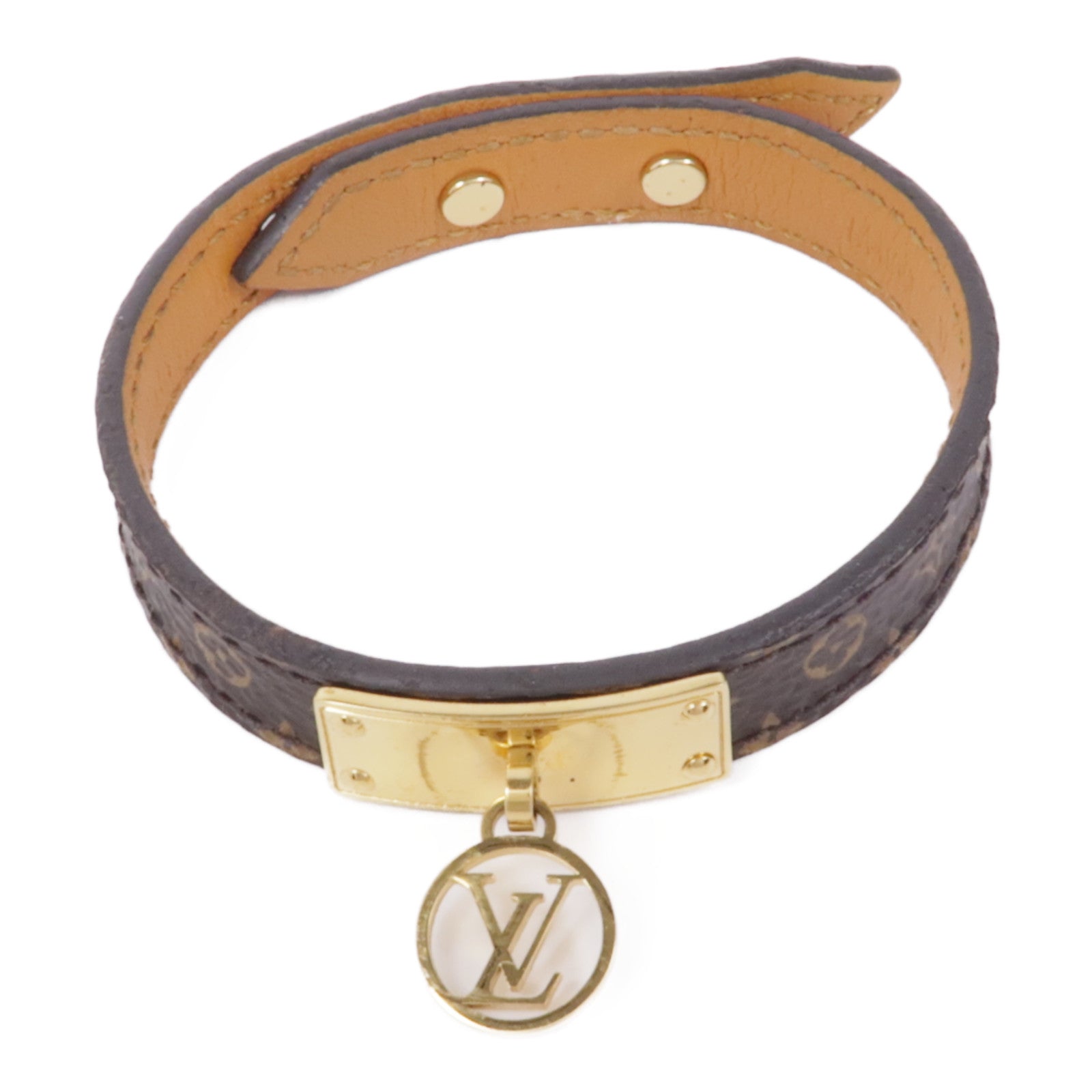 LOUIS VUITTON Monogram Logo Mania Bracelet金扣手鐲