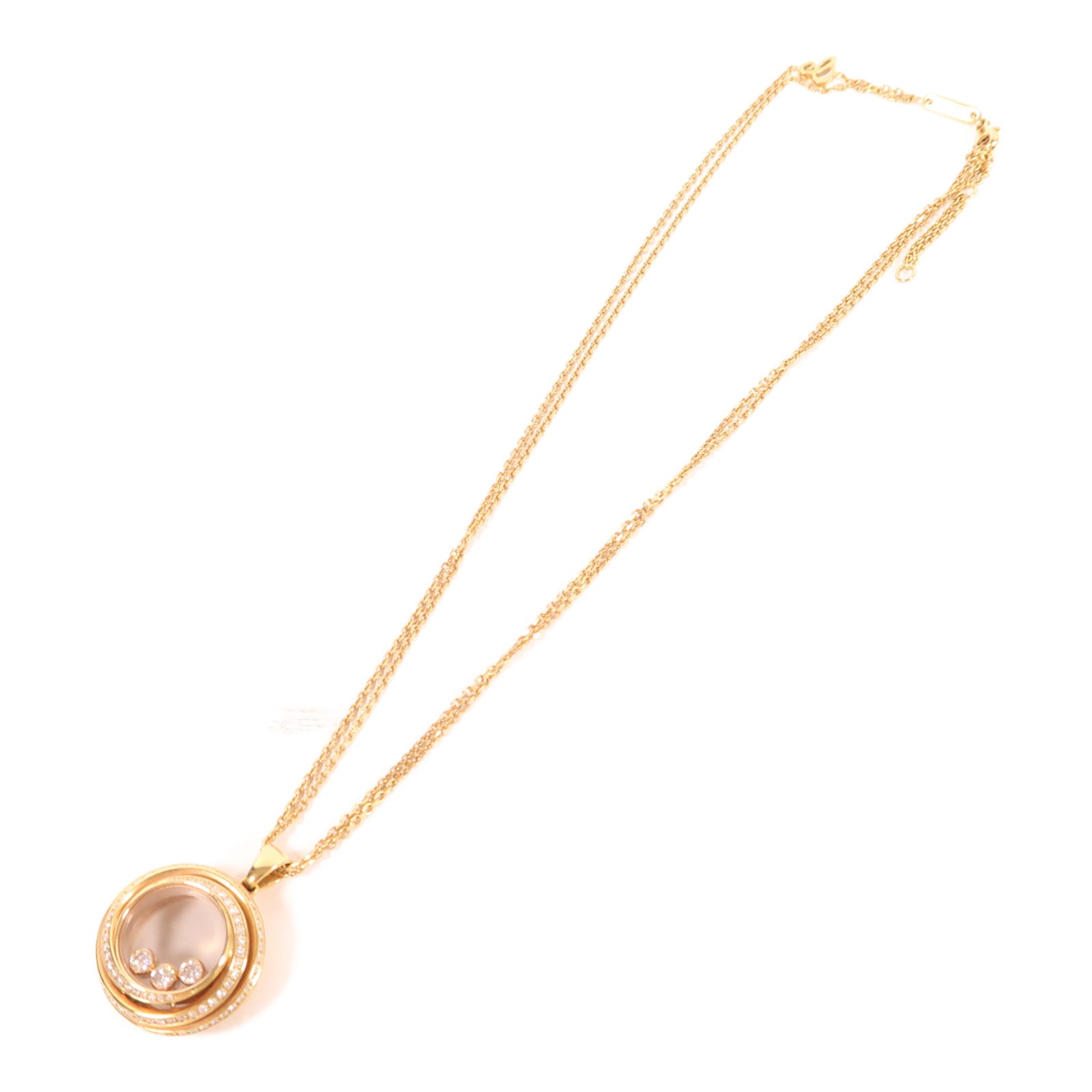 Chopard (PRICE DOWN) Happy Diamond Necklace 799217-5003 18K Pink Gold