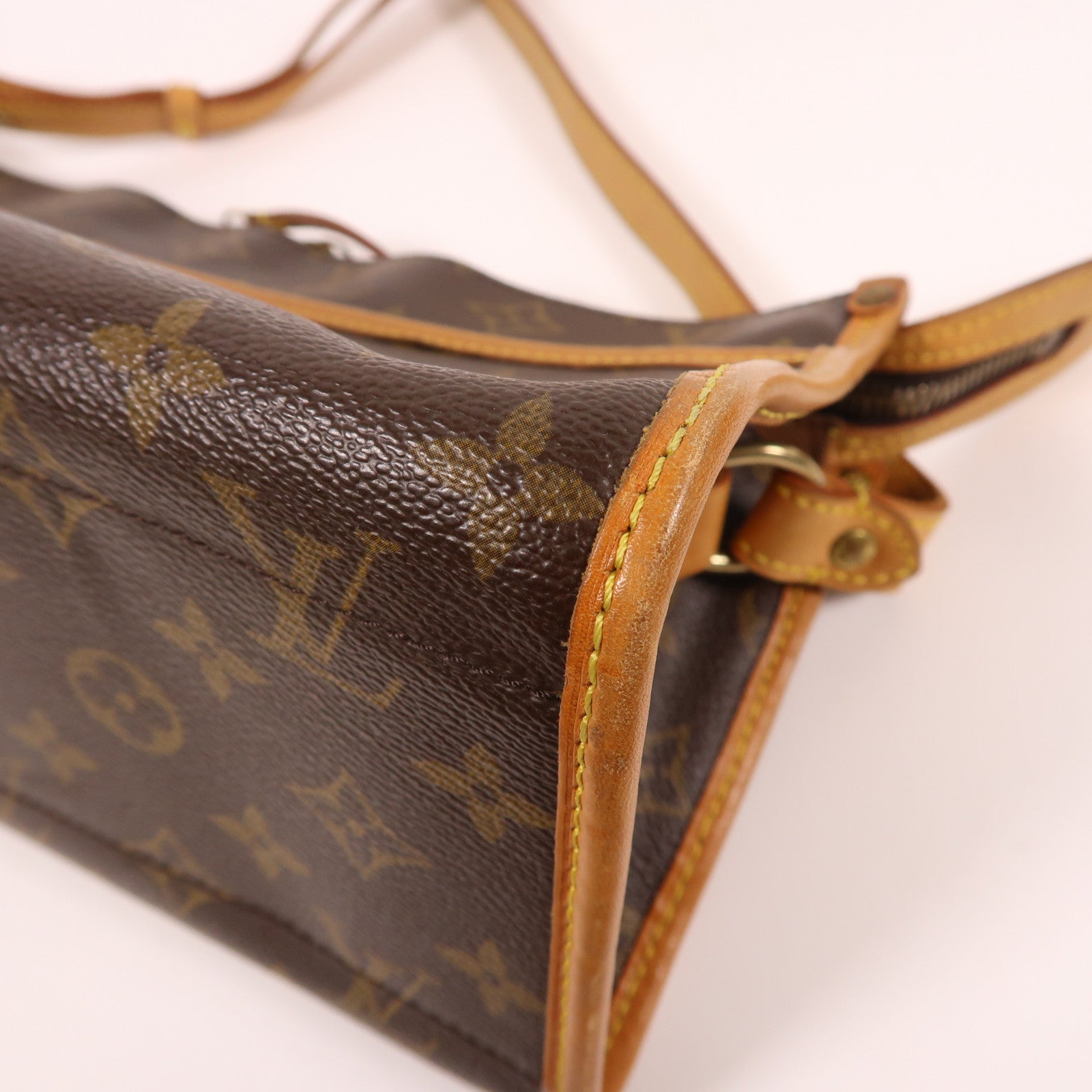 LOUIS VUITTON Monogram Popincourt Long金扣肩背袋棕色