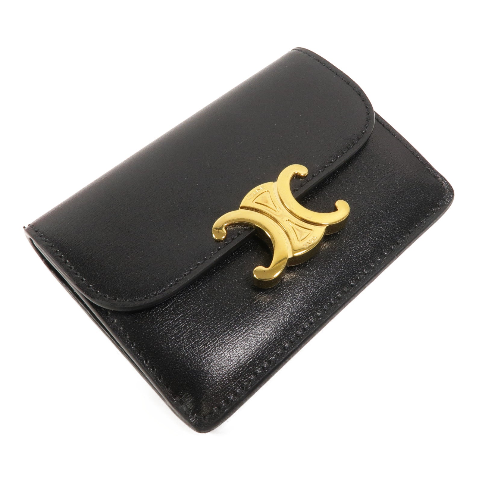 CELINE 牛皮皮革Triomphe Card Holder卡片套