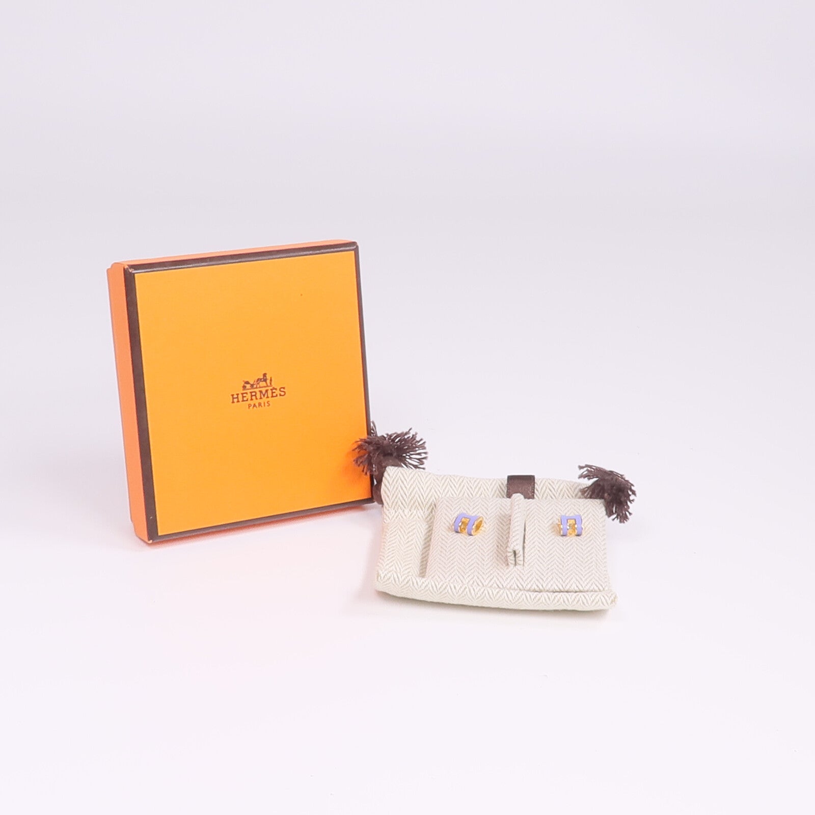 HERMES 金屬Mini Pop H耳環Lilas