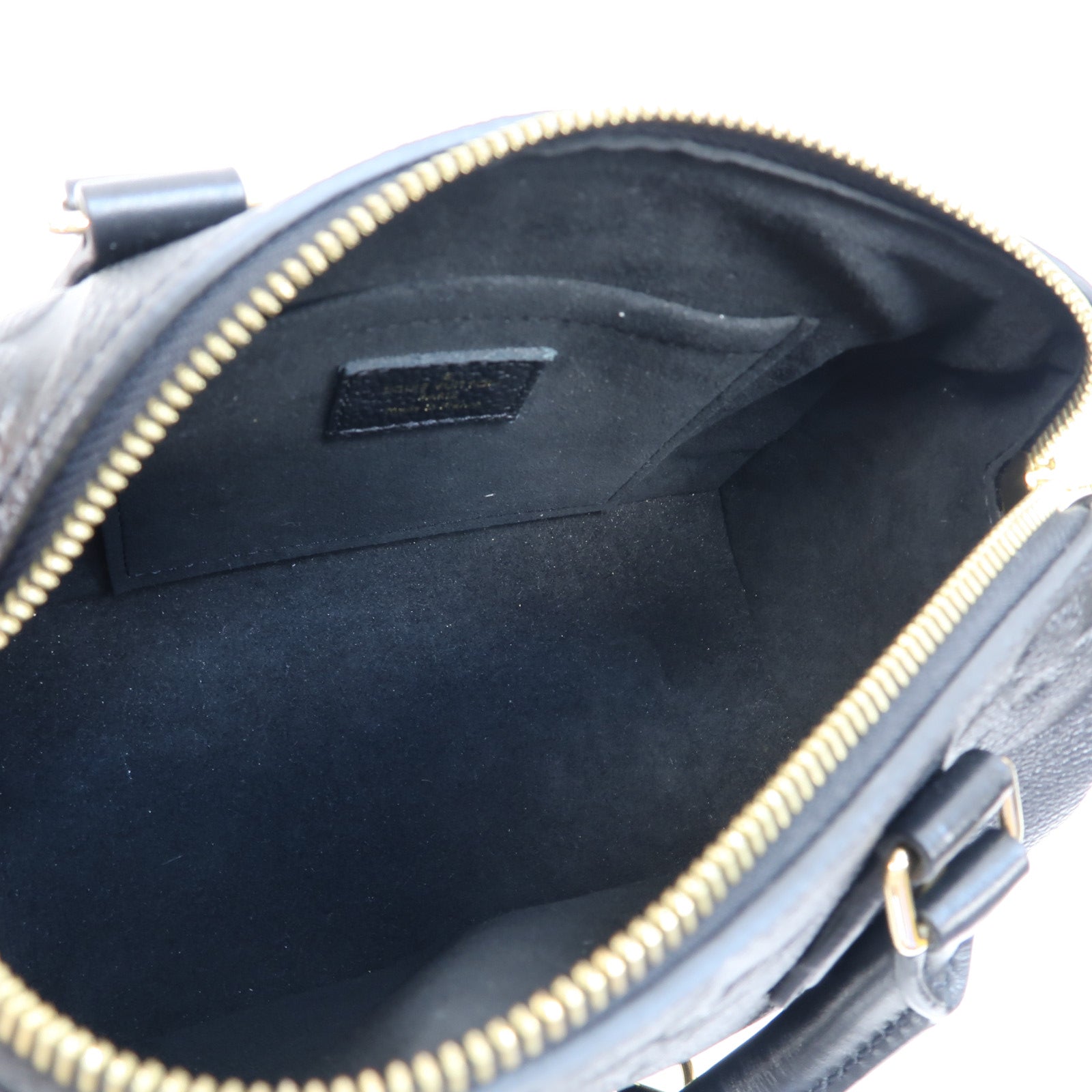 LOUIS VUITTON Monogram Empreinte Speedy Bandouliere 20金扣手挽肩背兩用袋黑色