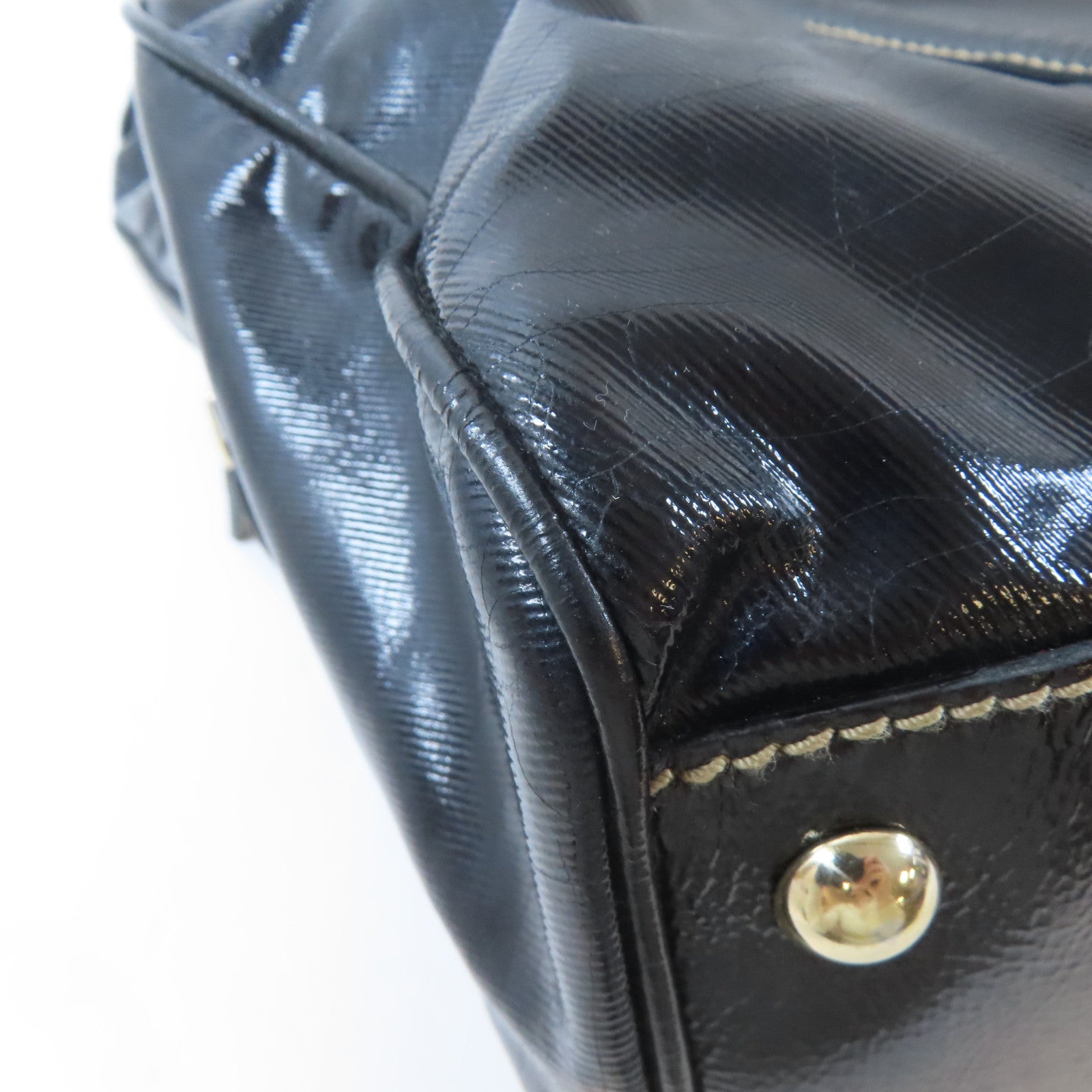GUCCI PVC Shoulder Bag金扣肩背袋黑色