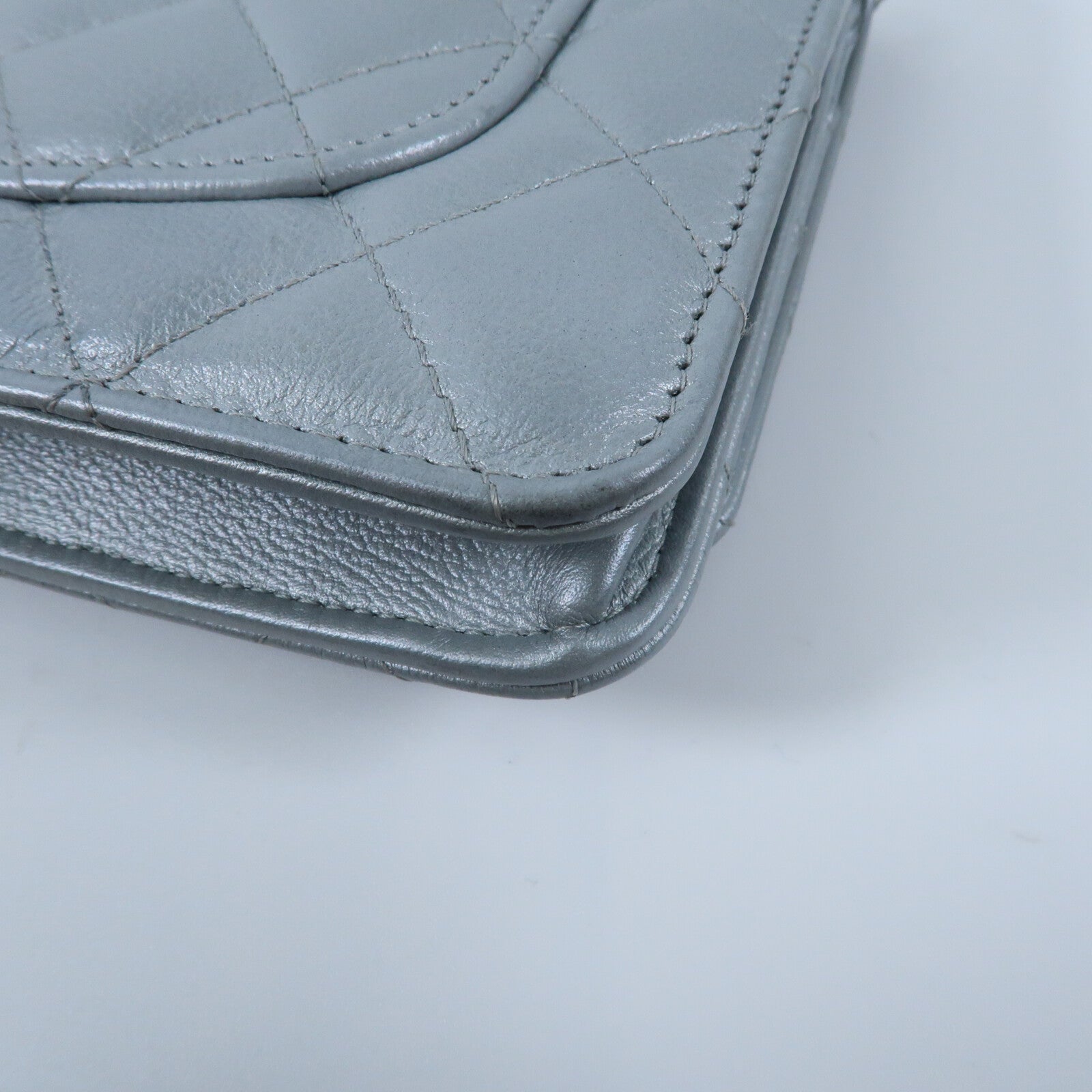 CHANEL 牛皮皮革WOC Wallet On Chain銀扣鏈帶肩背袋