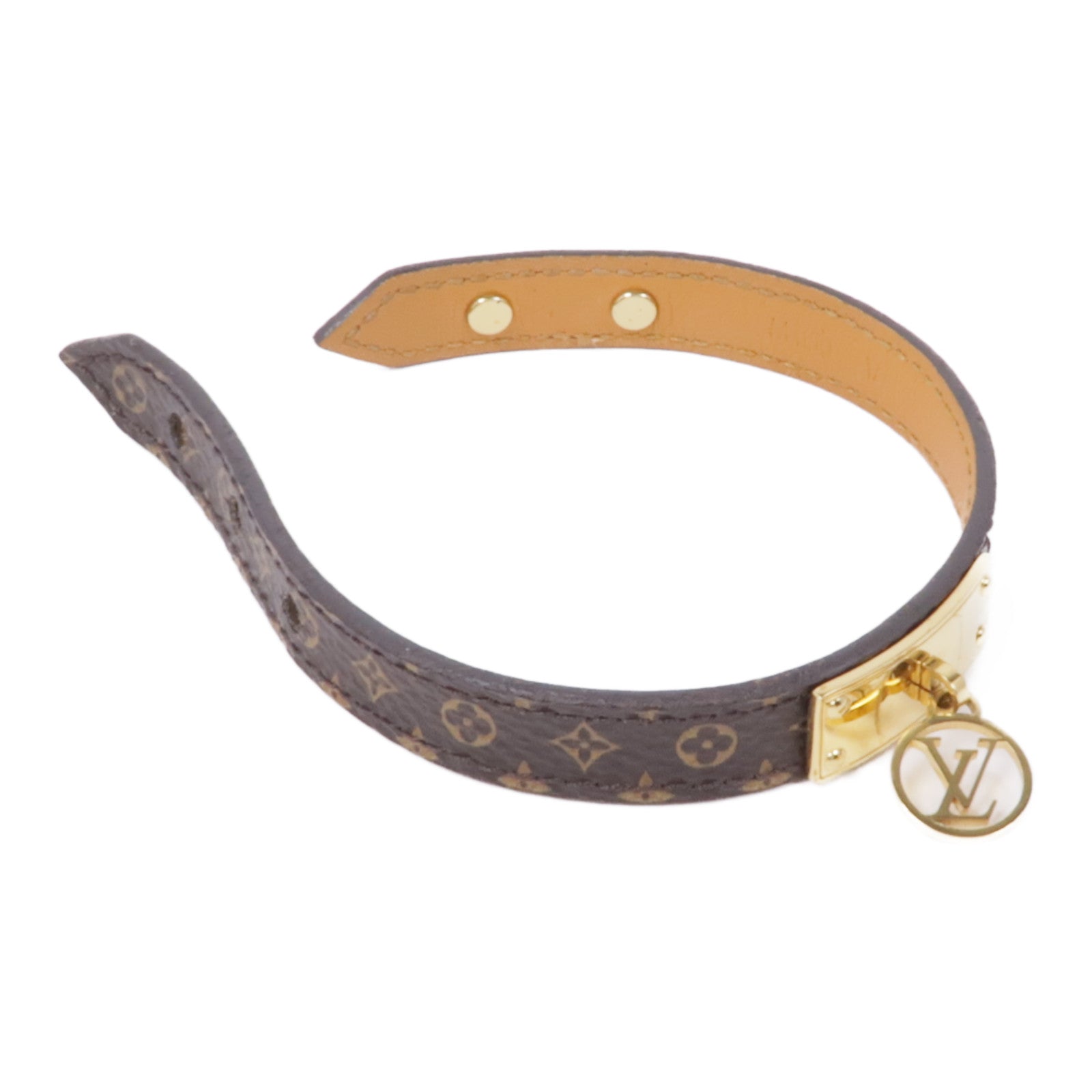 LOUIS VUITTON Monogram Logo Mania Bracelet金扣手鐲
