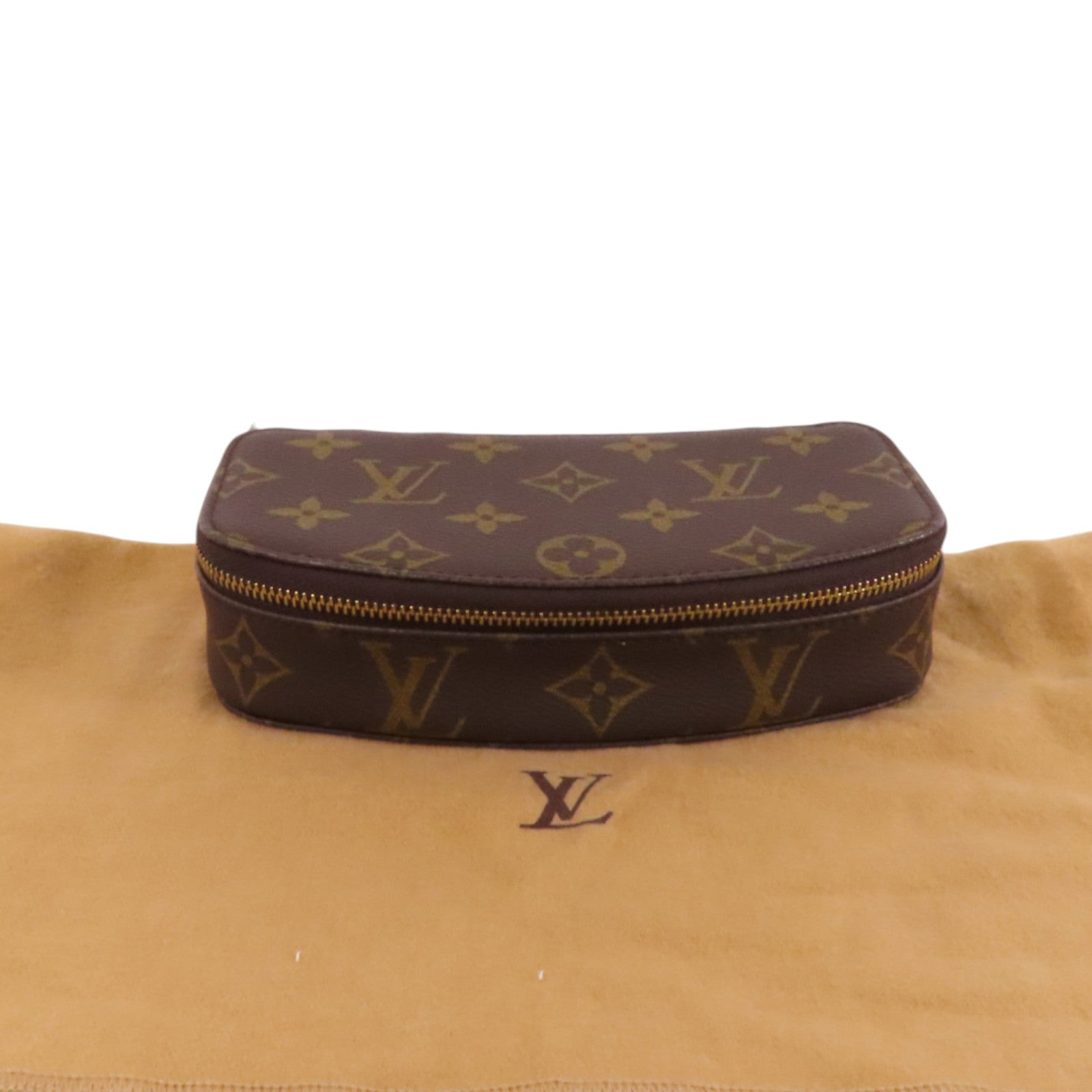 LOUIS VUITTON Monogram Jewelry Case金扣寶石包