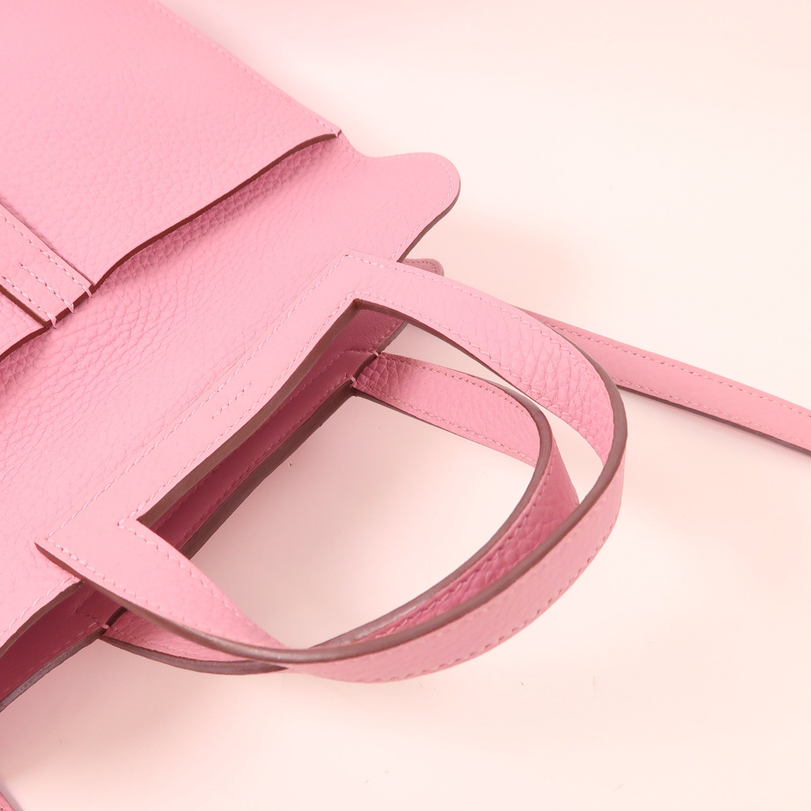 HERMES Togo皮革Halzan 25手挽肩背兩用袋X9 Mauve Sylvestre