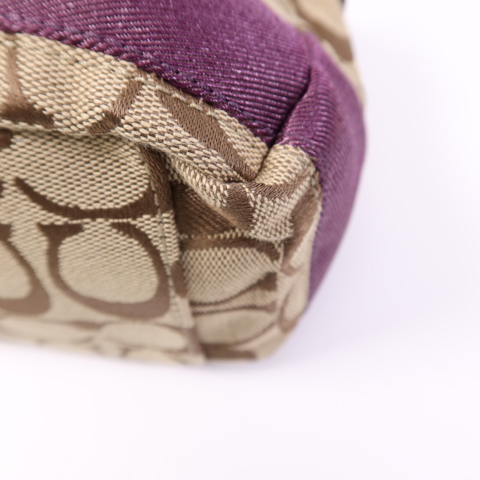 COACH 帆布Hand Bag銀扣手挽袋