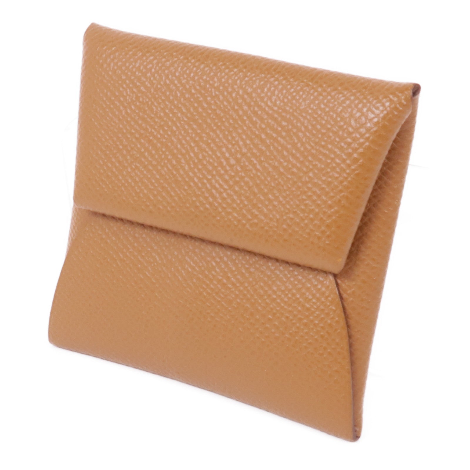 HERMES PHW Bastia Coin Purse Veau Epsom Leather Gold Brown