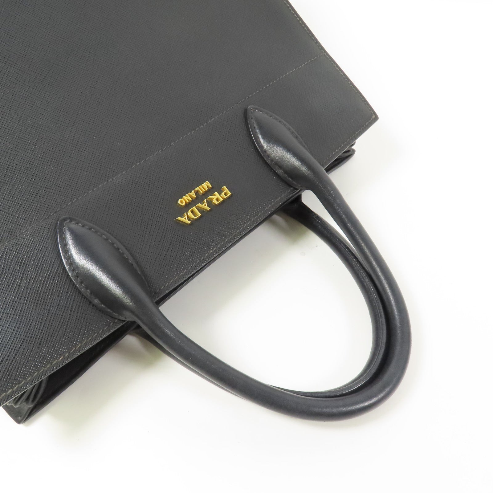 PRADA Saffiano皮革2way Shoulder Bag金扣手挽肩背兩用袋