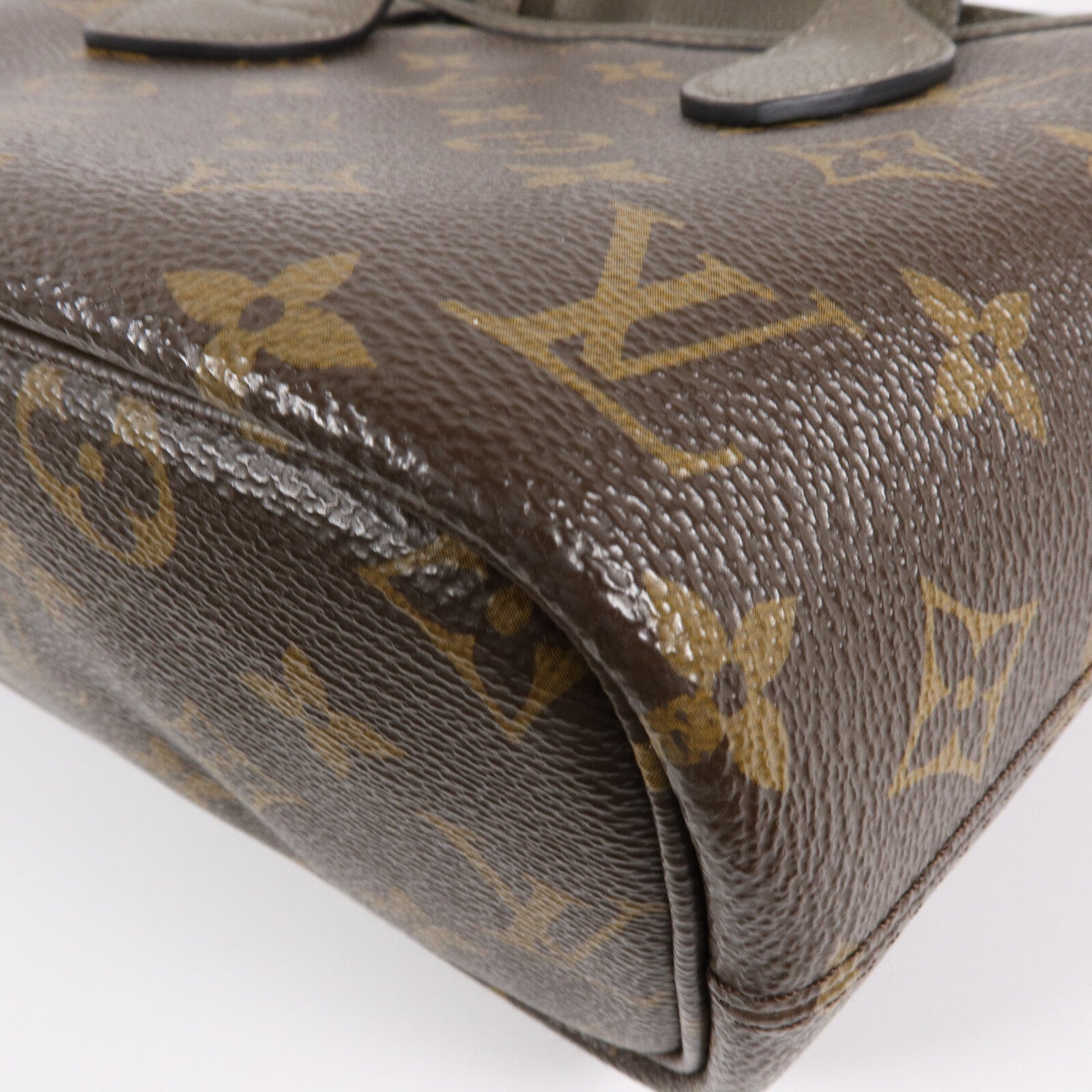 LOUIS VUITTON Monogram/牛皮皮革Neverfull Bandouliere Inside Out BB手挽肩背兩用袋