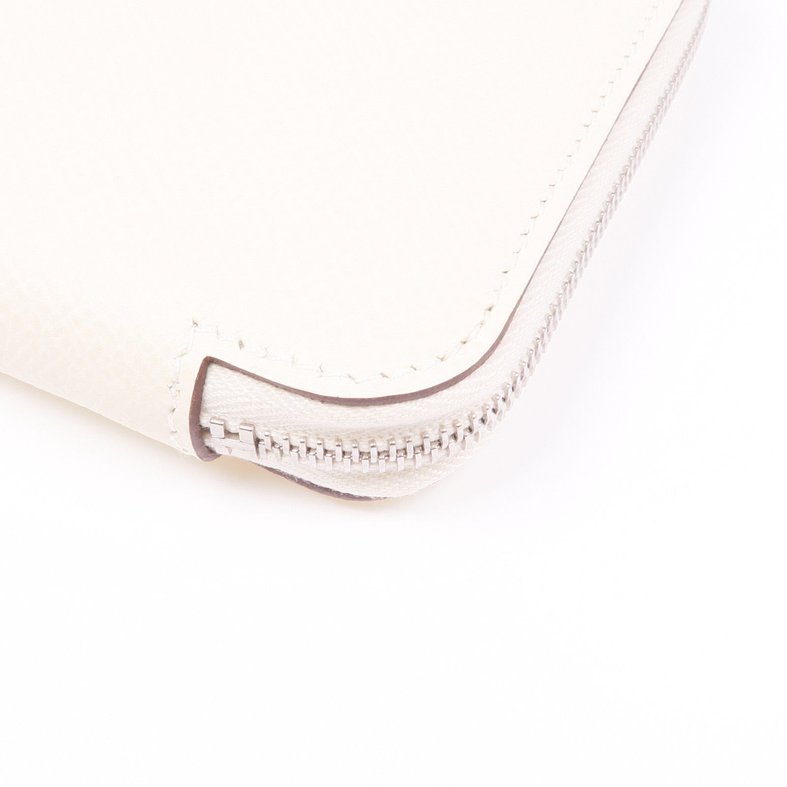 HERMES Epsom皮革Silk In Compact Short Wallet銀扣錢包Nata