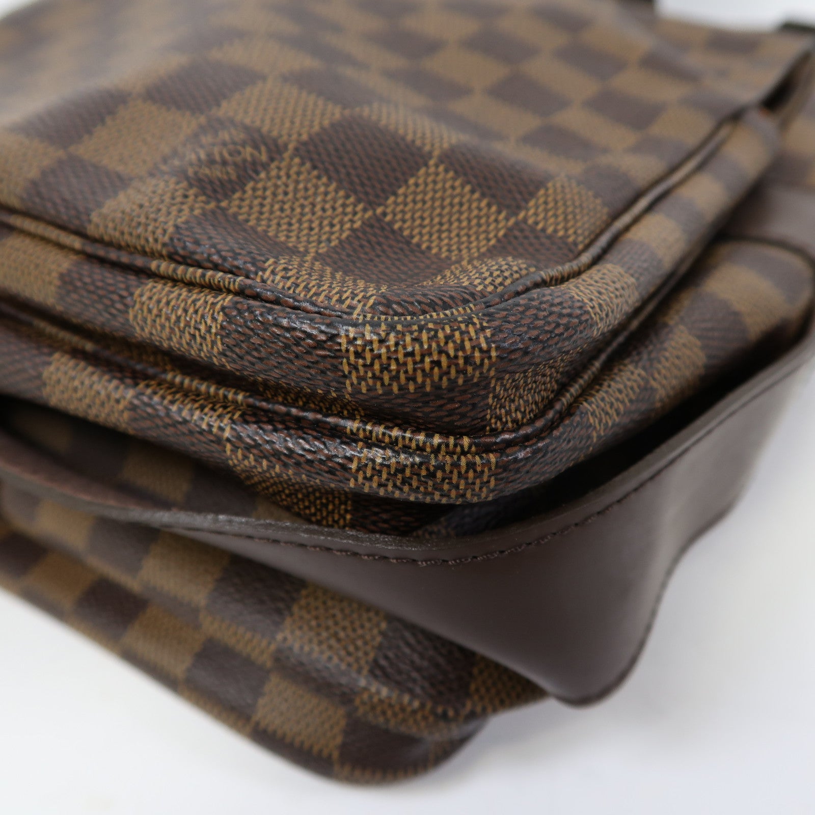 LOUIS VUITTON Damier Naviglio金扣肩背袋啡色