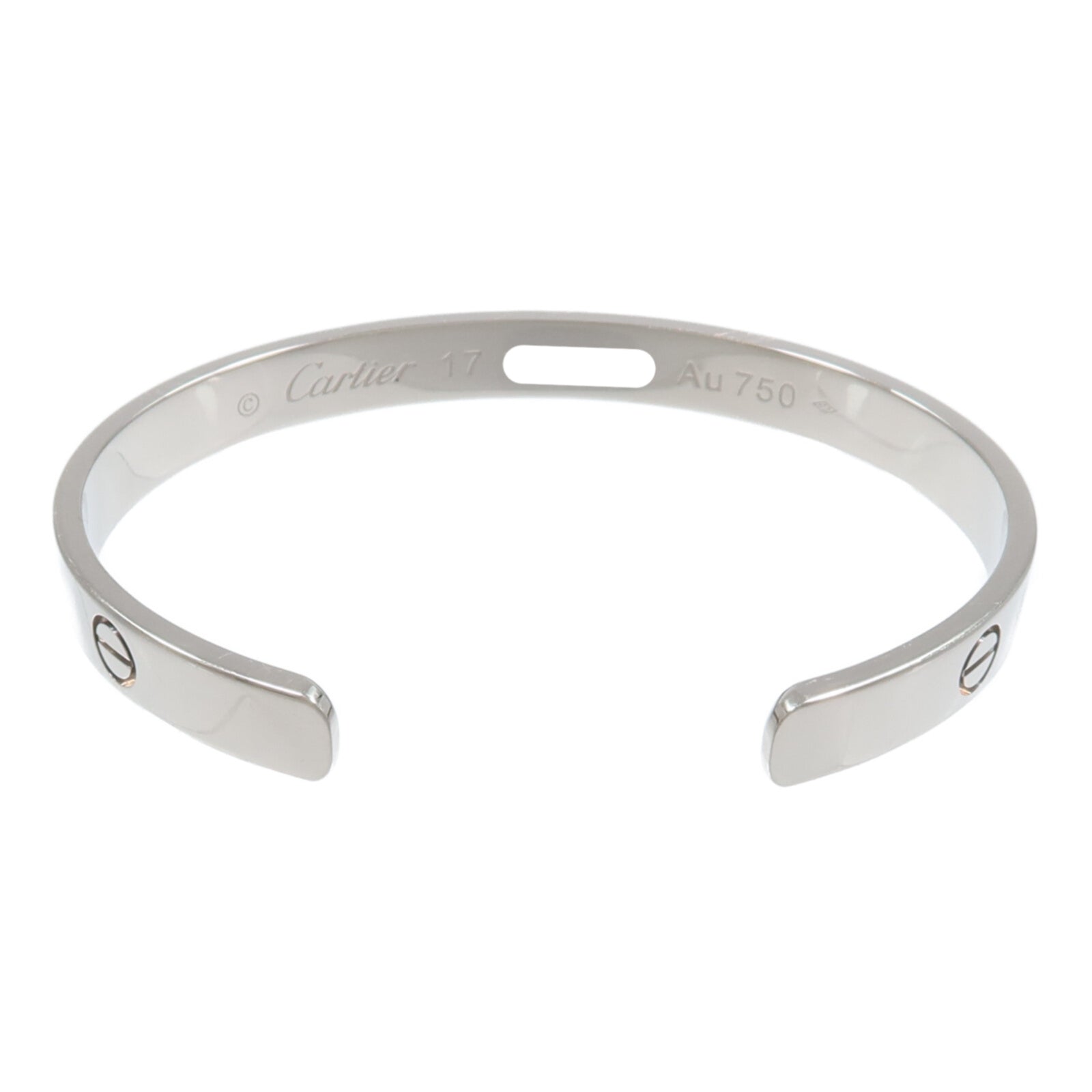 CARTIER 18K白金Love Bangle Open手鐲