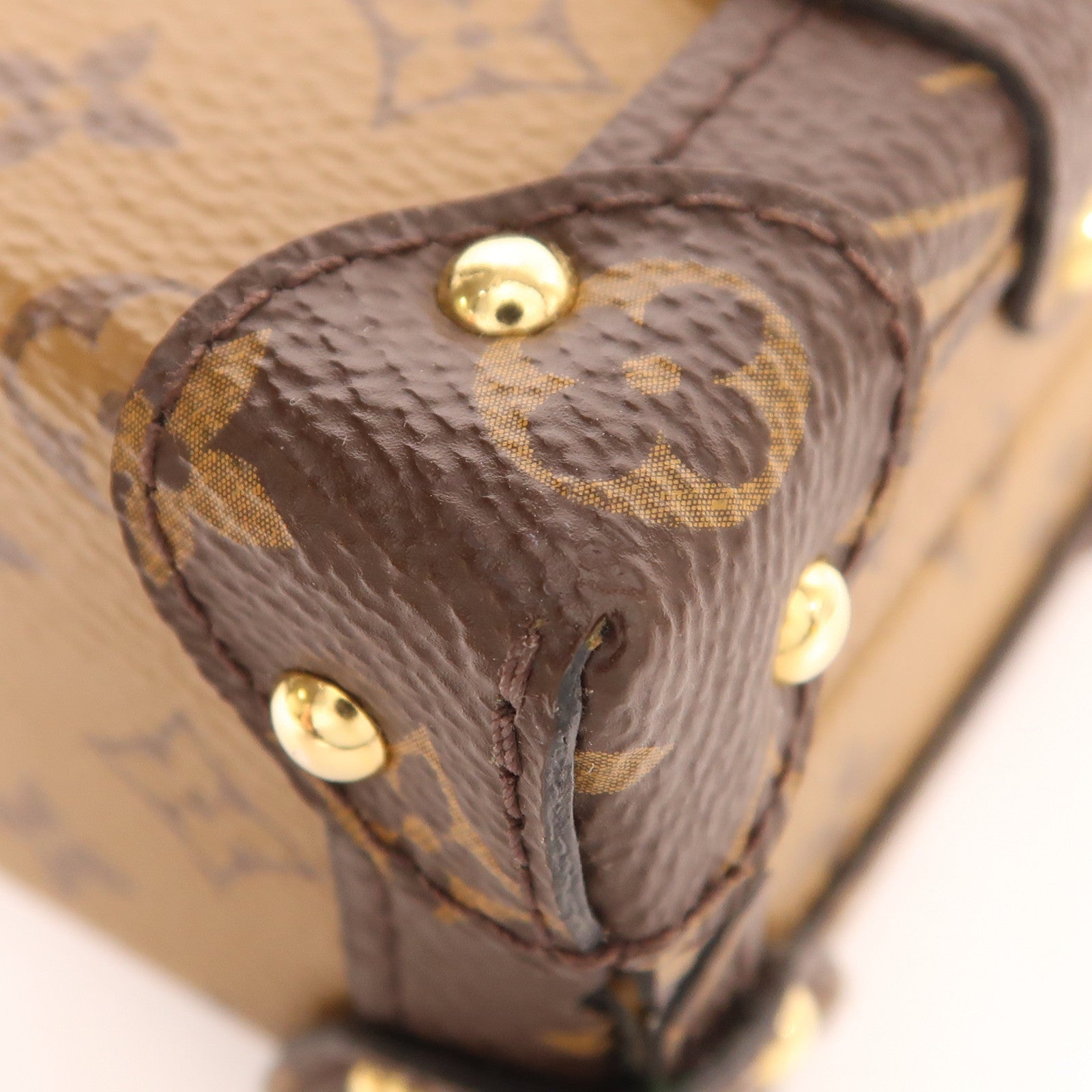 LOUIS VUITTON【激減優惠】 Monogram Reverse Petite Malle金扣肩背袋