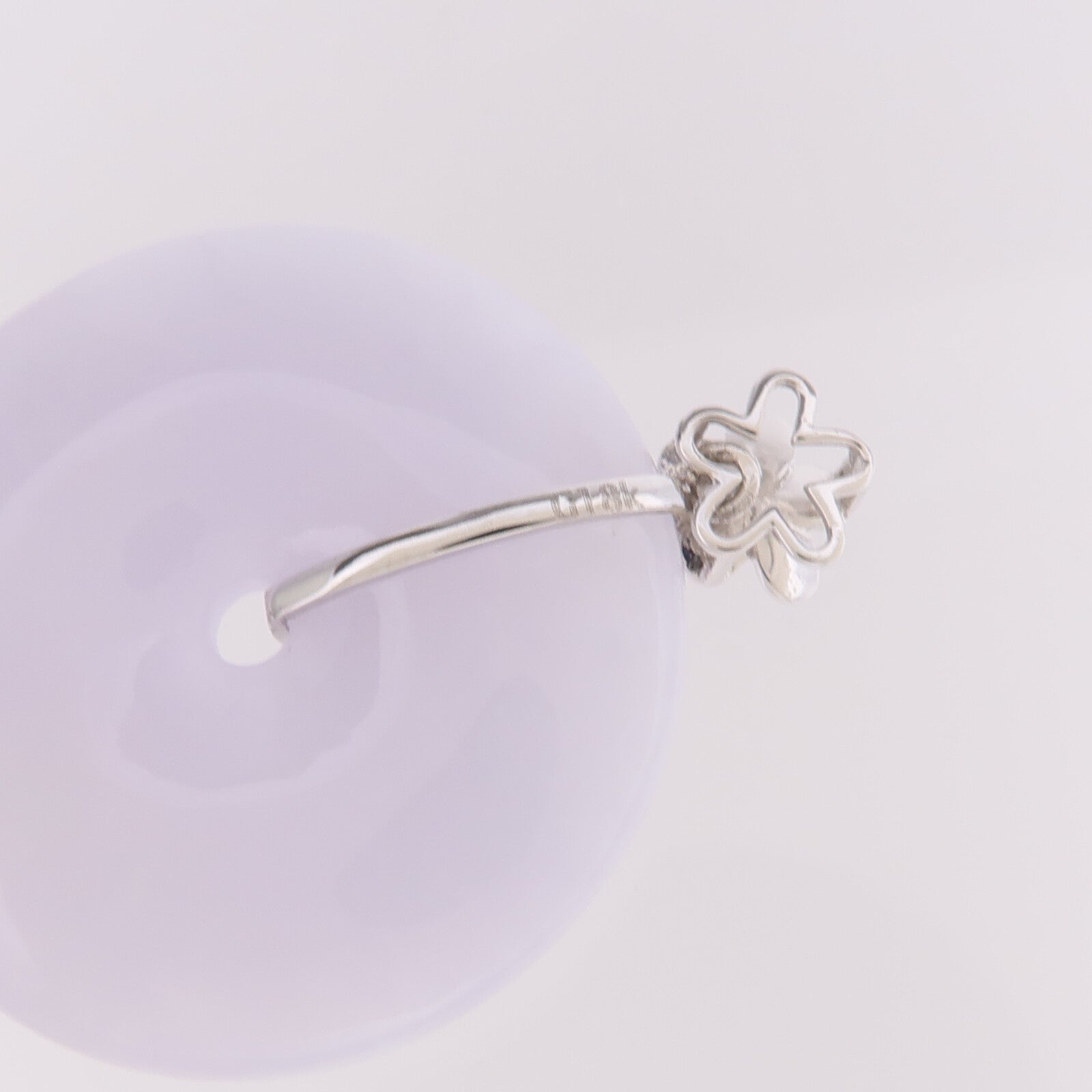 JEWELRY 18K白金Pendant Top翡翠吊墜