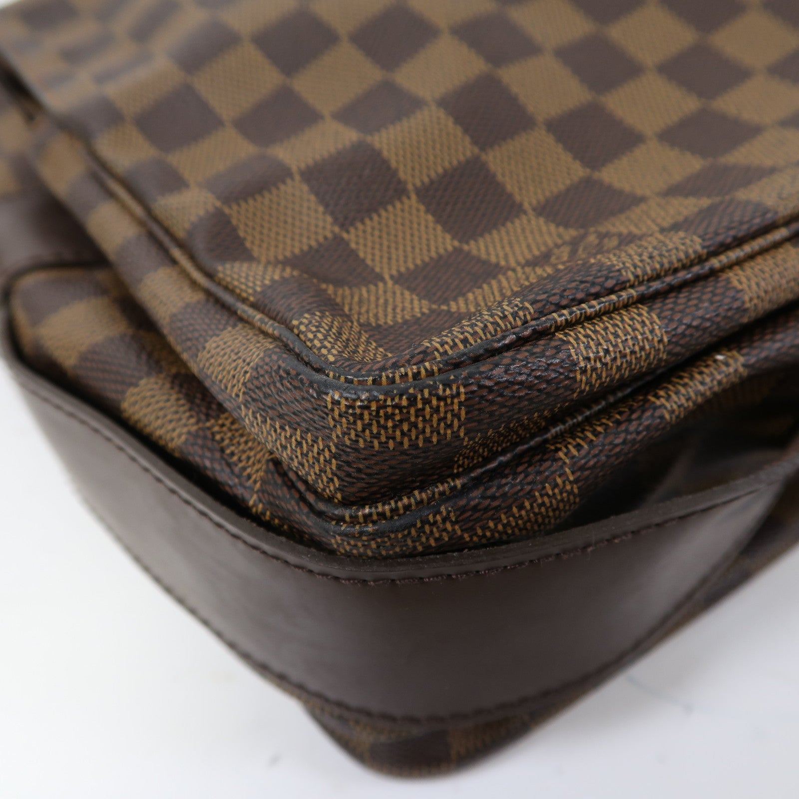LOUIS VUITTON Damier Naviglio金扣肩背袋啡色
