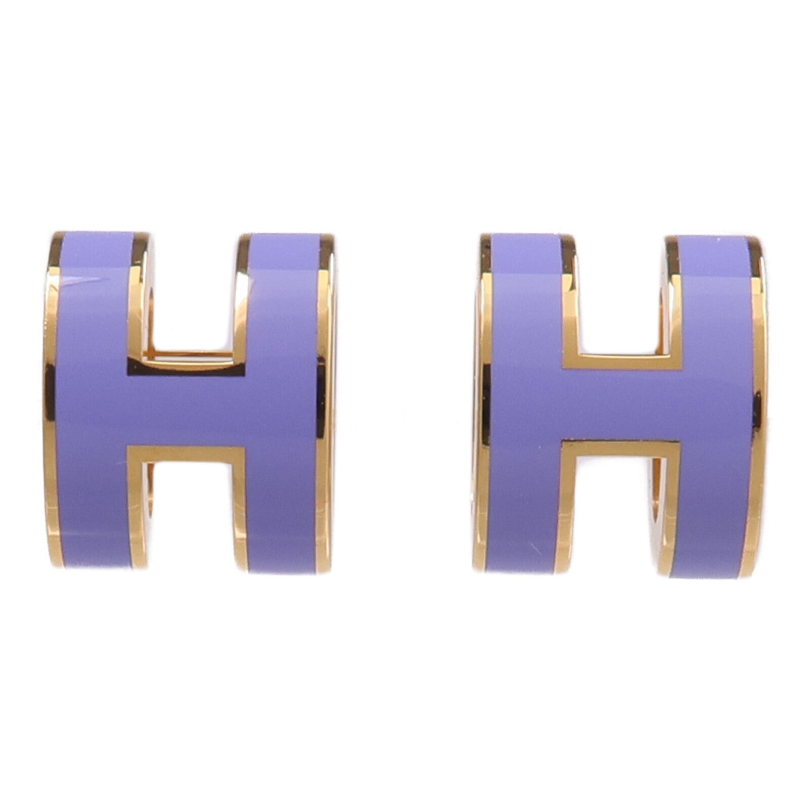 HERMES 金屬Mini Pop H耳環Lilas