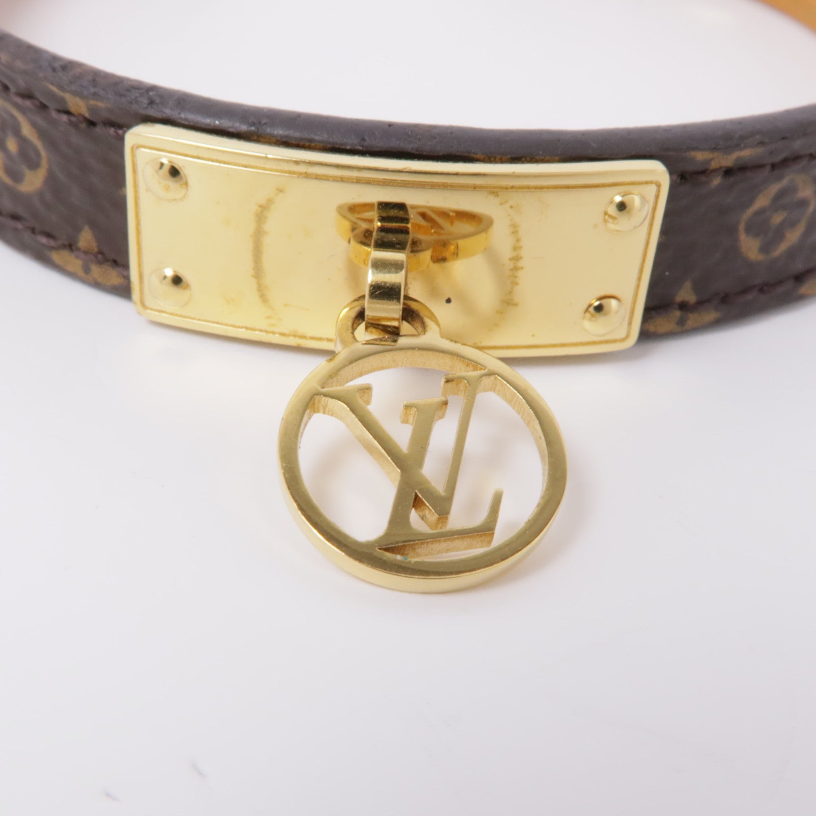 LOUIS VUITTON Monogram Logo Mania Bracelet金扣手鐲