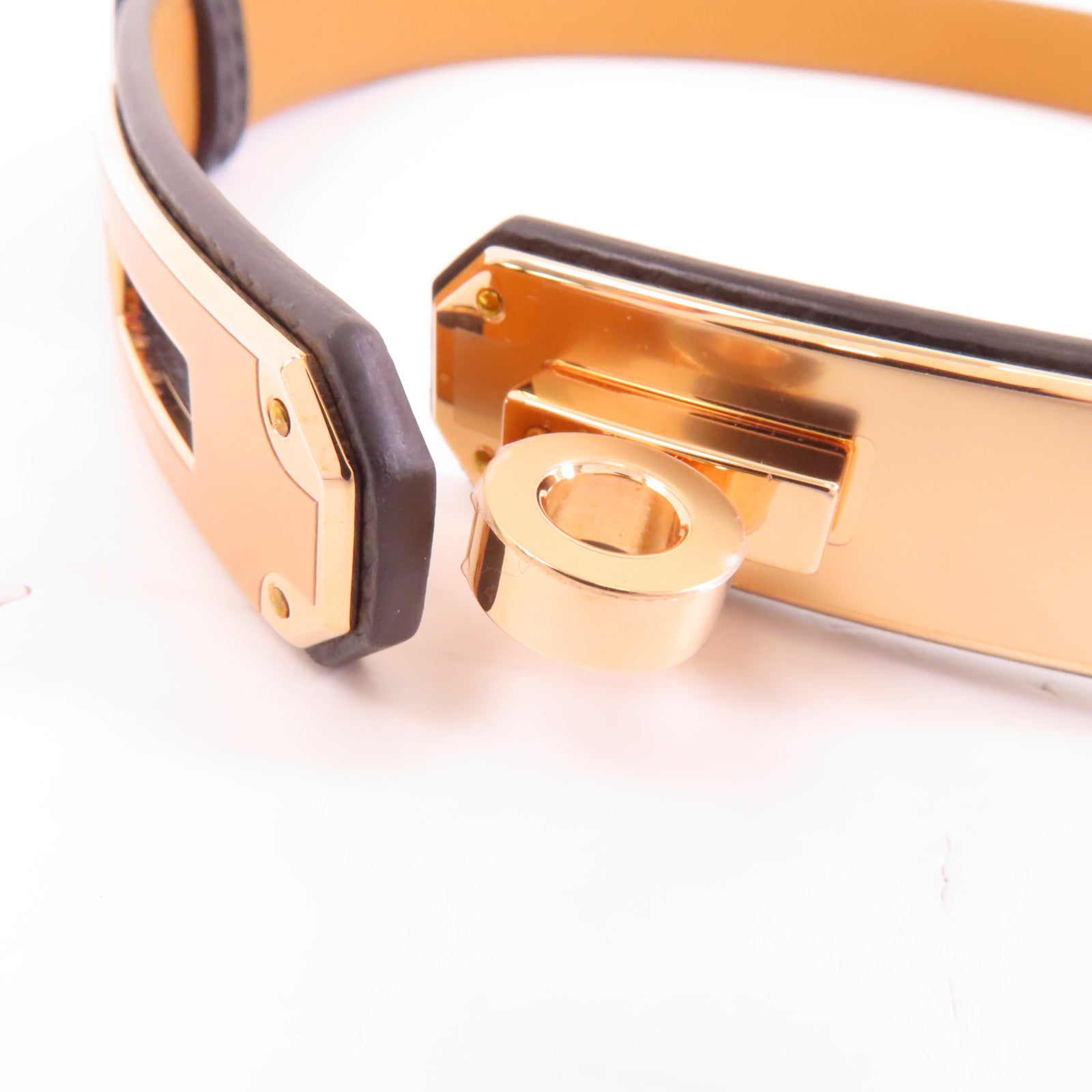 HERMES Epsom皮革Kelly Belt皮帶Noir/黑色
