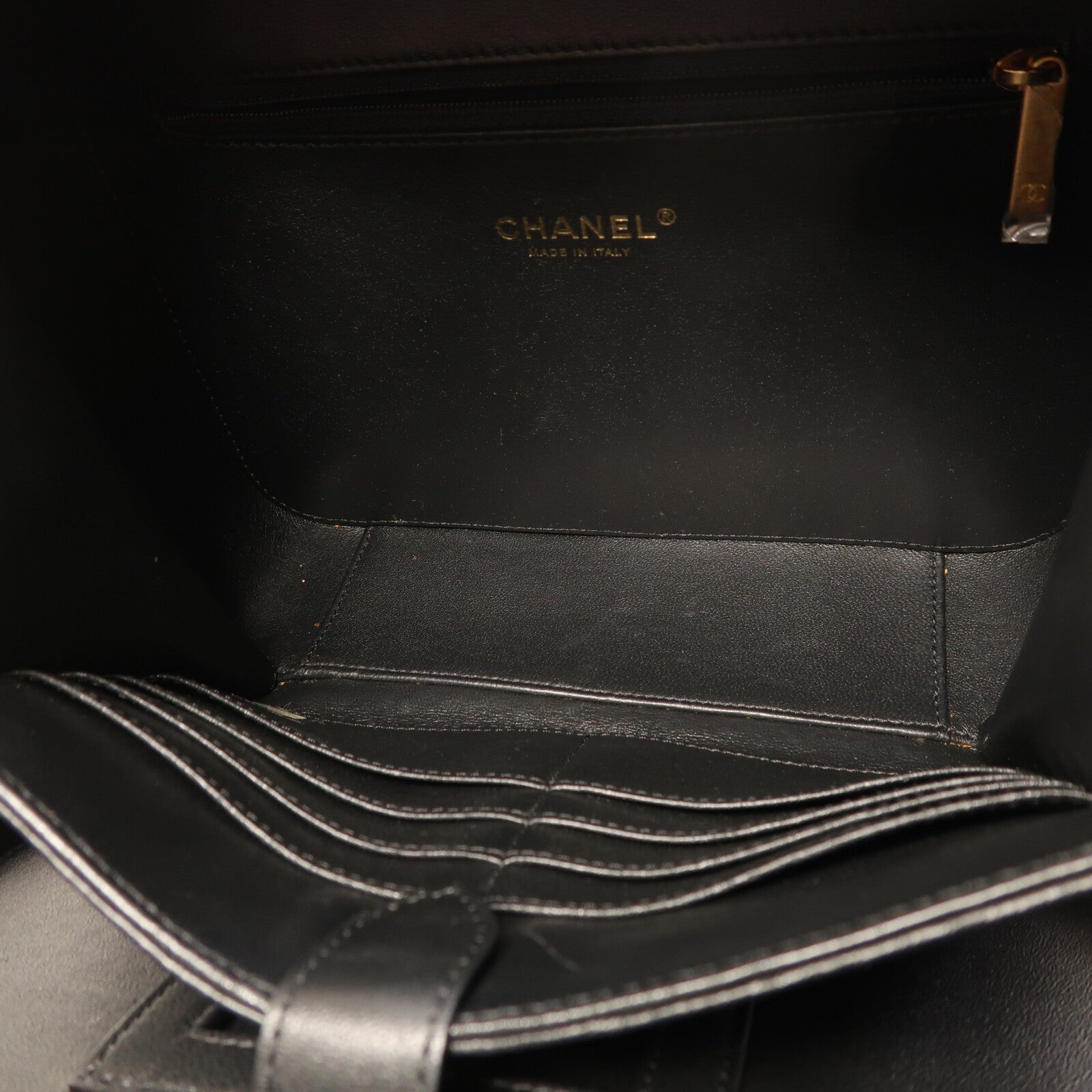 CHANEL 牛皮皮革Filigree Vanity Case金扣手挽肩背兩用袋