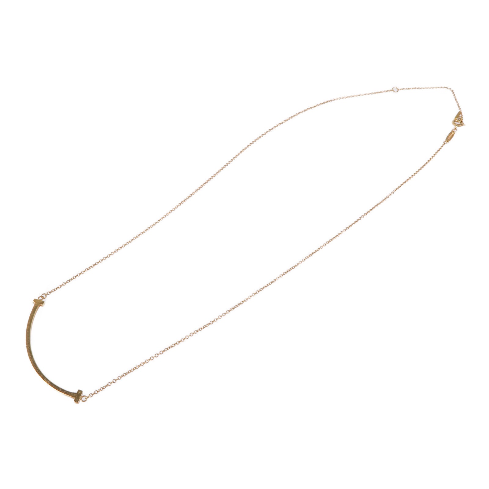 TIFFANY＆CO 18K黃金T Smile Necklace項鍊