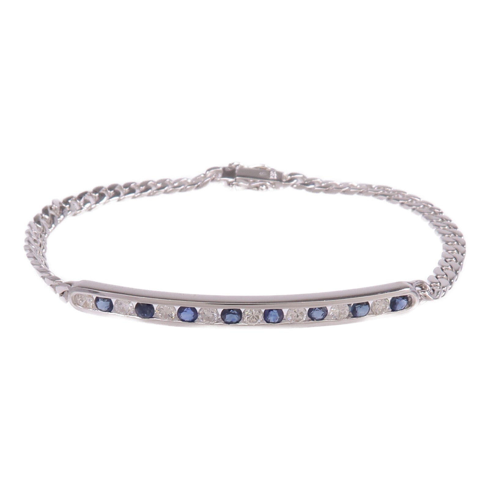 JEWELRY 【激減優惠】18K白金Sapphire Diamond Bracelet藍寶石/鑽石手鏈