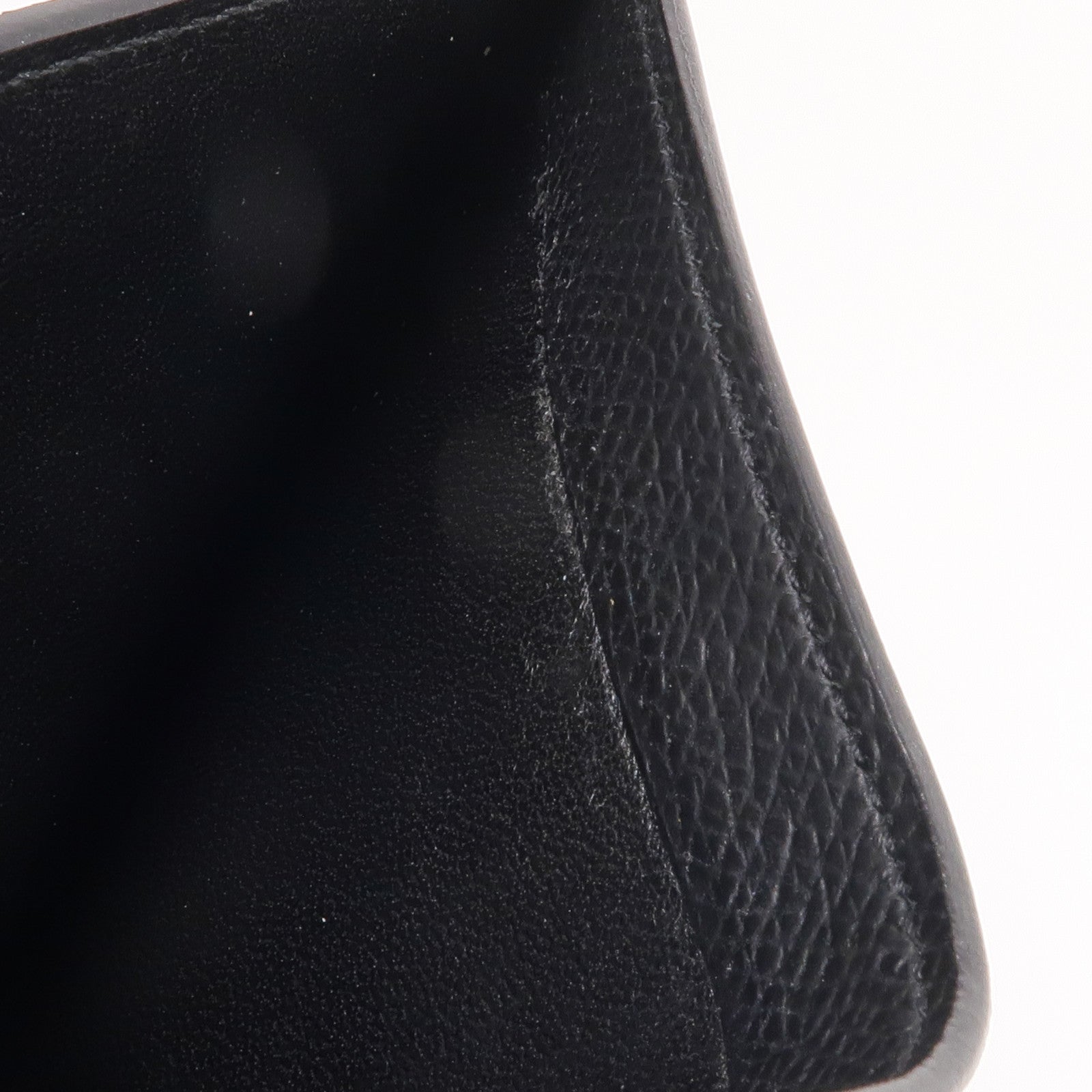 HERMES Epsom皮革New H Passant Compact Wallet銀扣錢包Noir