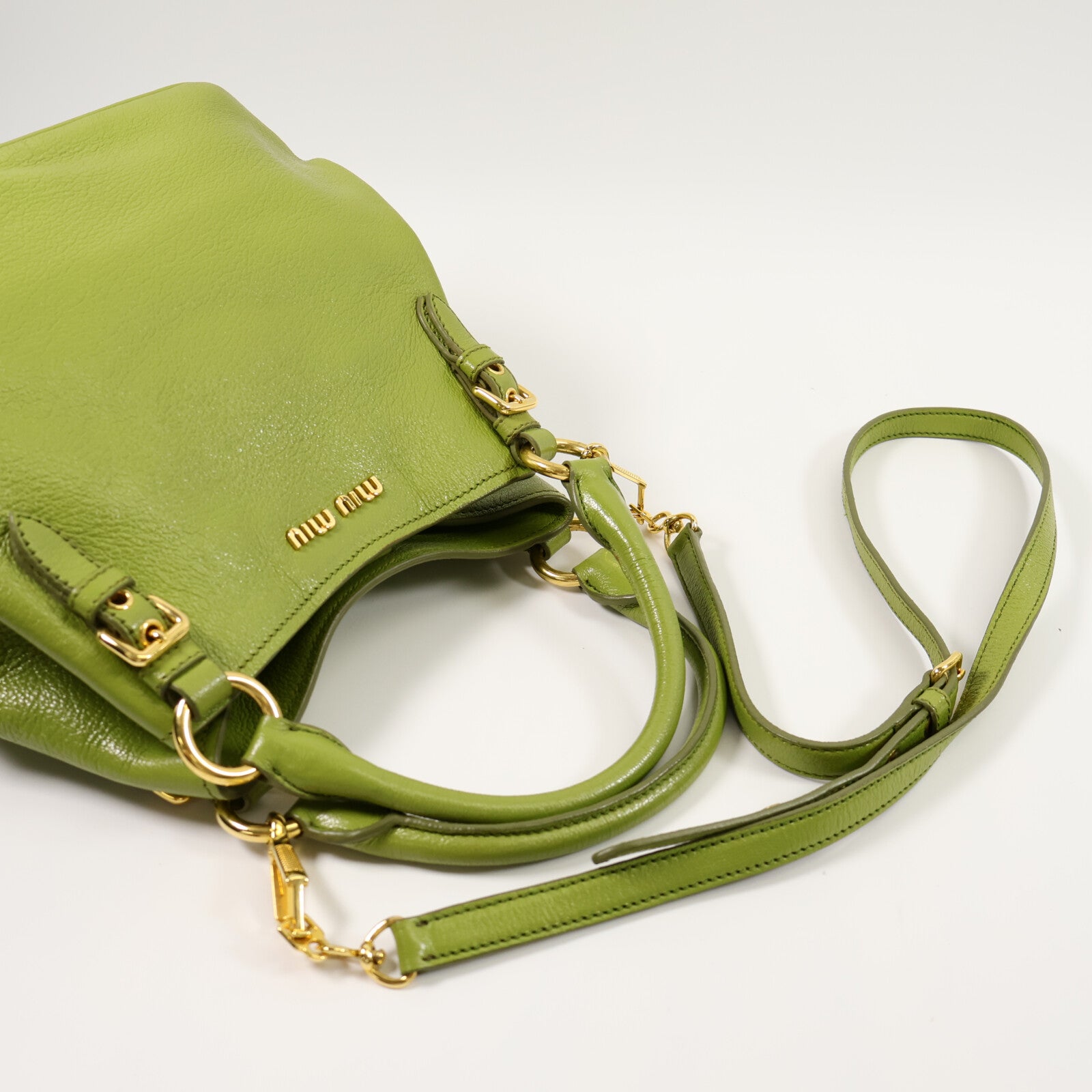 Miu Miu 牛皮皮革Shoulder Bag手挽肩背兩用袋