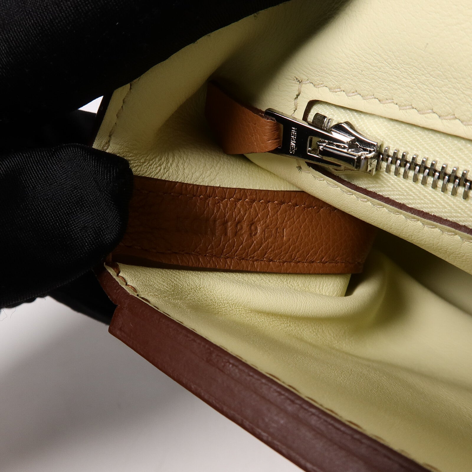 HERMES Evercolor/Swift皮革24/24 Mini手挽肩背兩用袋Gold/Jaune Milton