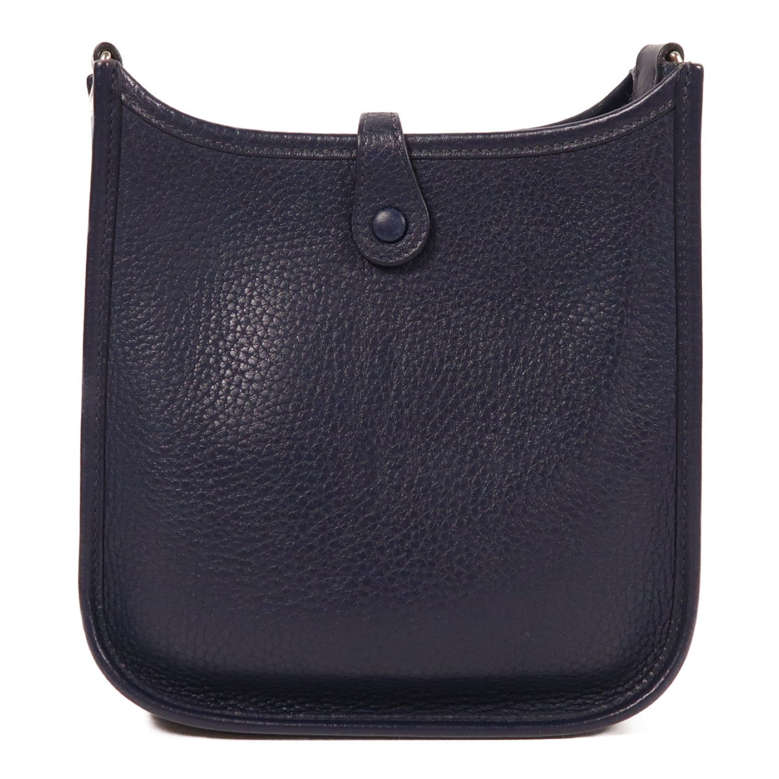 HERMES Clemence皮革Evelyne TPM銀扣肩背袋夜空深藍色