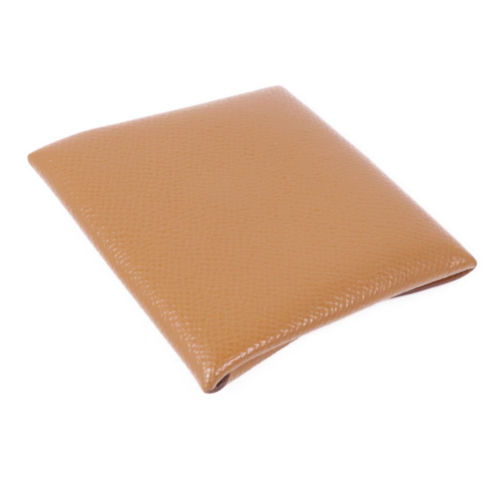 HERMES PHW Bastia Coin Purse Veau Epsom Leather Gold Brown