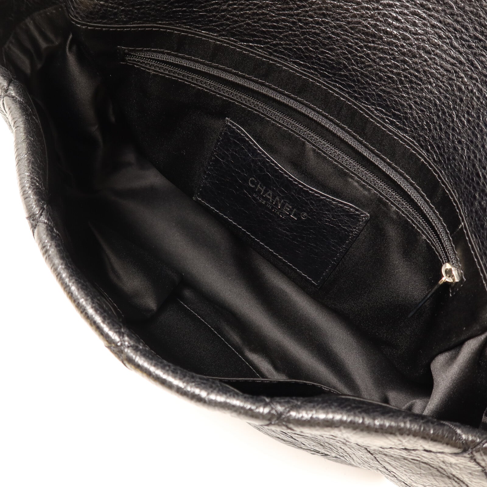 CHANEL 牛皮皮革Shoulder Bag銀扣肩背袋