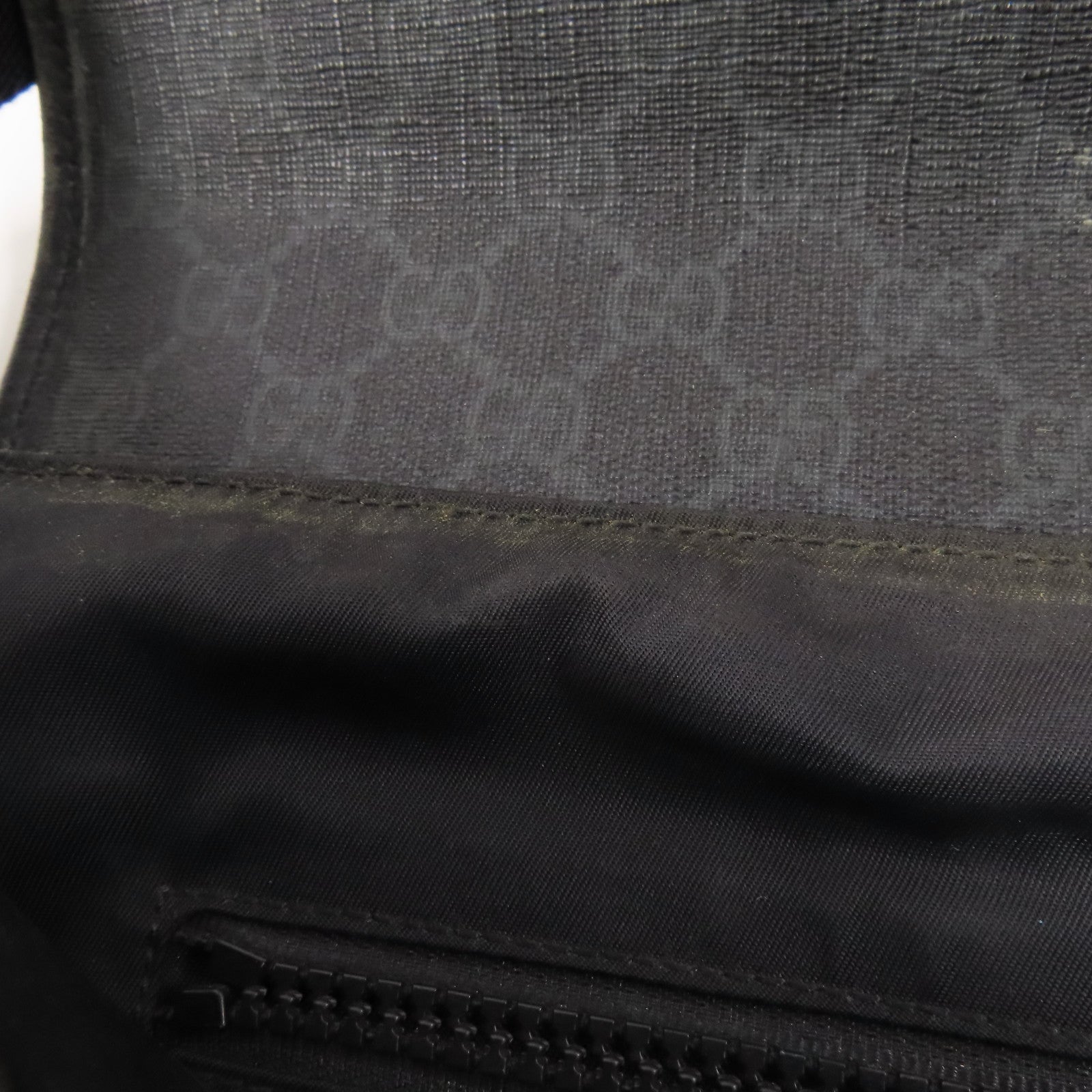 GUCCI GG Shoulder Bag 169935 PVC Coated Canvas Black